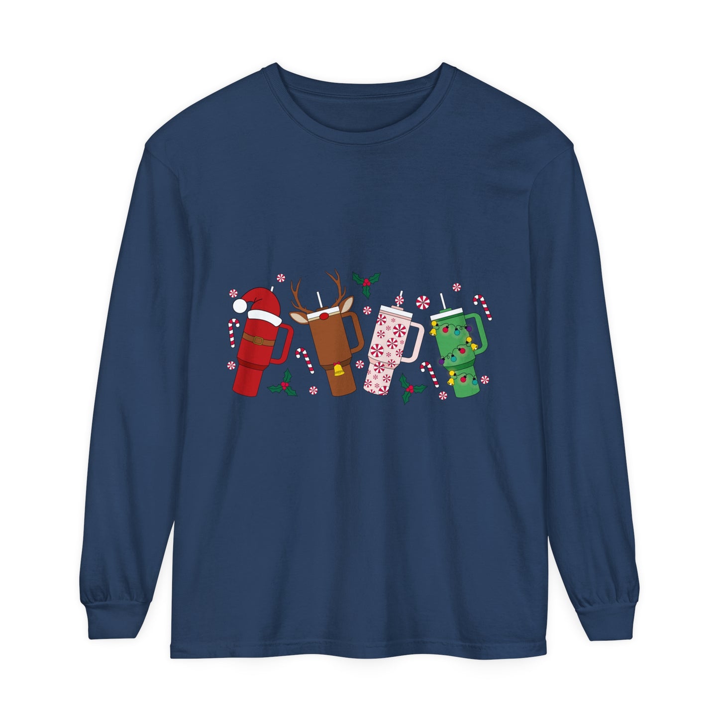 Christmas Unisex Garment-dyed Long Sleeve T-Shirt