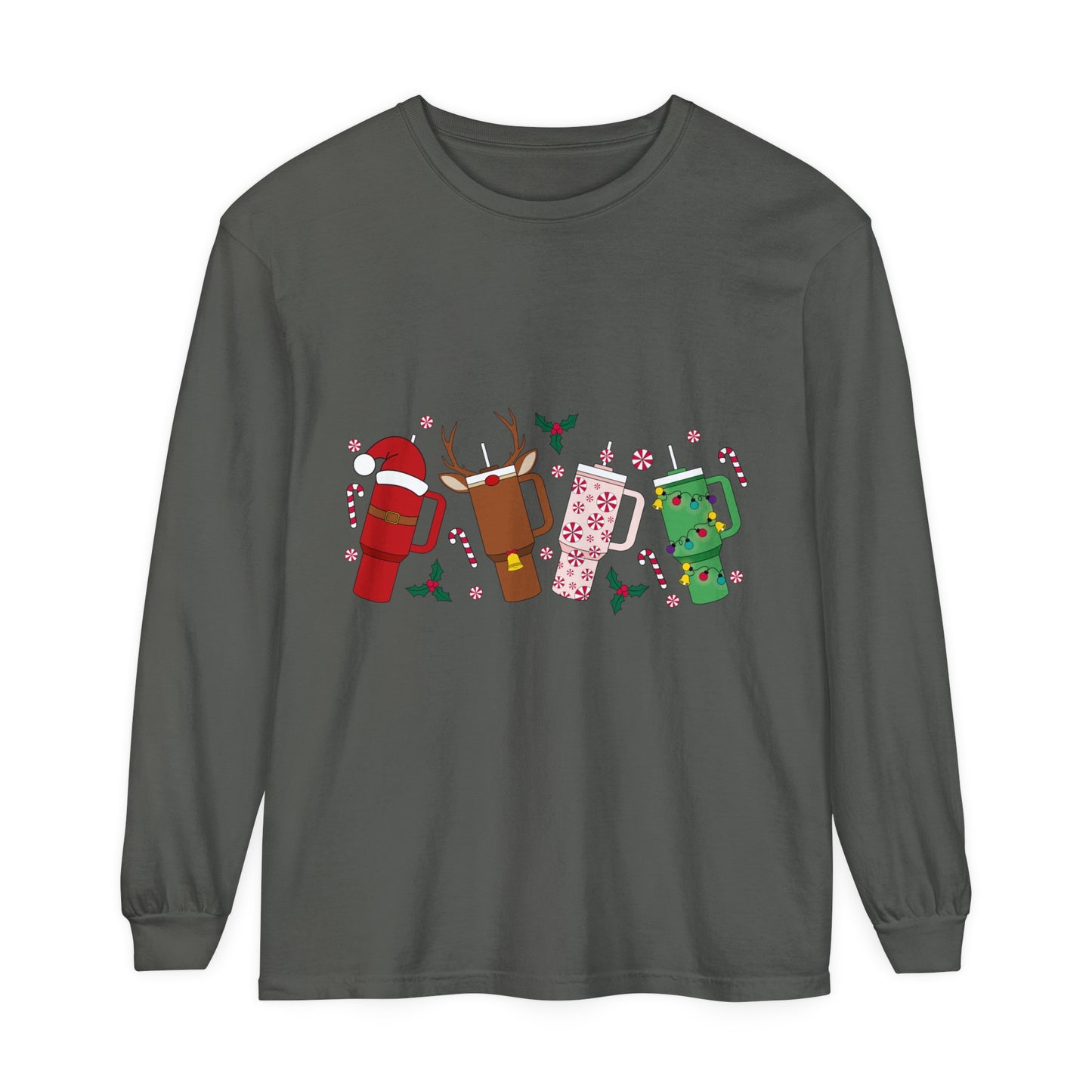 Christmas Unisex Garment-dyed Long Sleeve T-Shirt