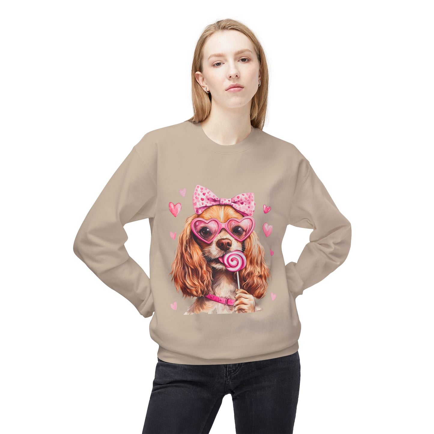 Valentines Unisex Midweight Softstyle Fleece Crewneck Sweatshirt