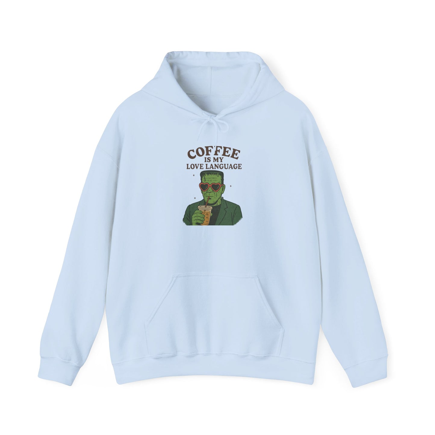 Coffee Is My Love Language Hoodie, Cozy Sweatshirt for Coffee Lovers, Gift for Him or Her, Warm Casual Wear, Perfect for Fall