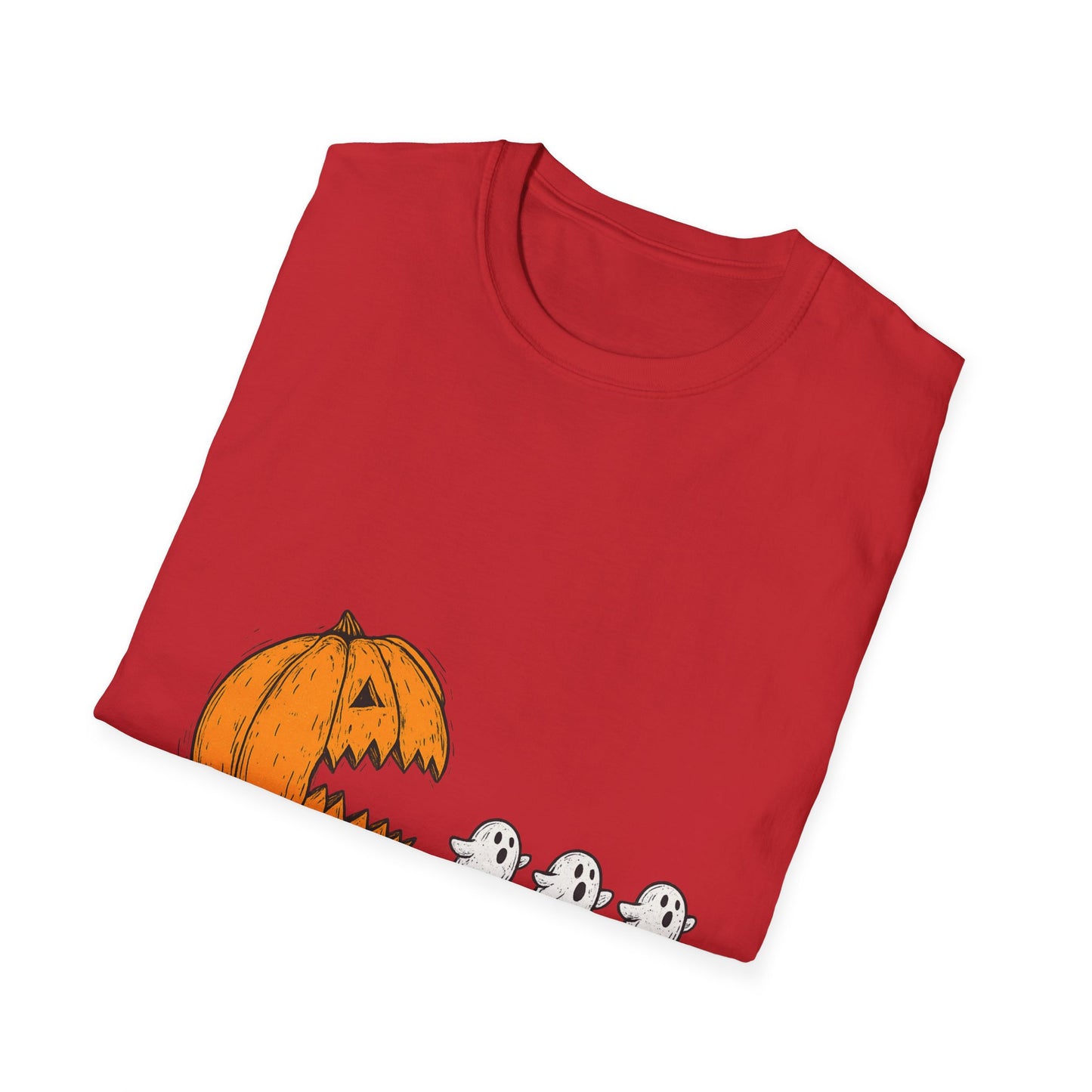 Halloween Ghost Pumpkin T-Shirt, Unisex Tee, Cute Halloween Shirt, Trick or Treat Apparel, Spooky Season Outfit