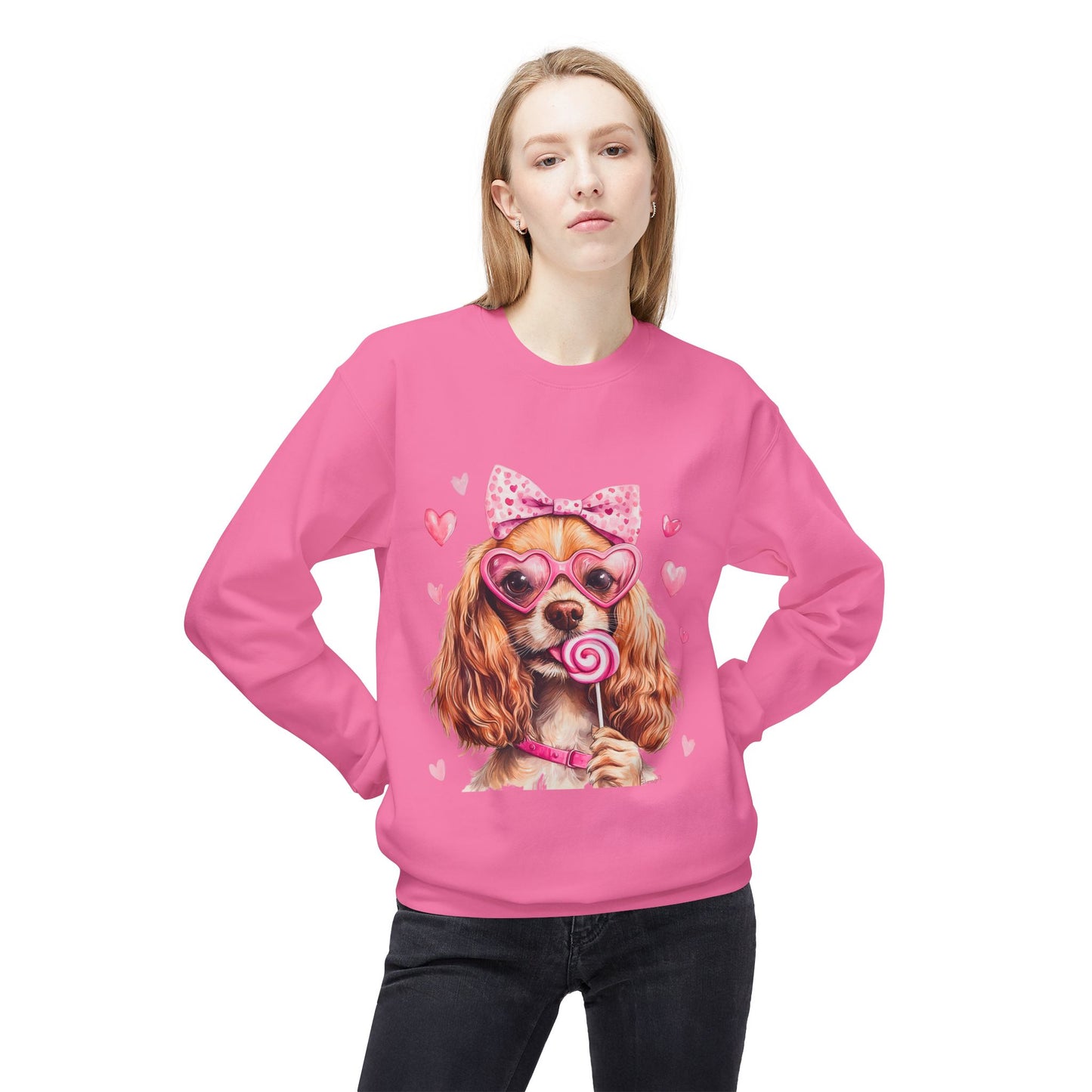 Valentines Unisex Midweight Softstyle Fleece Crewneck Sweatshirt