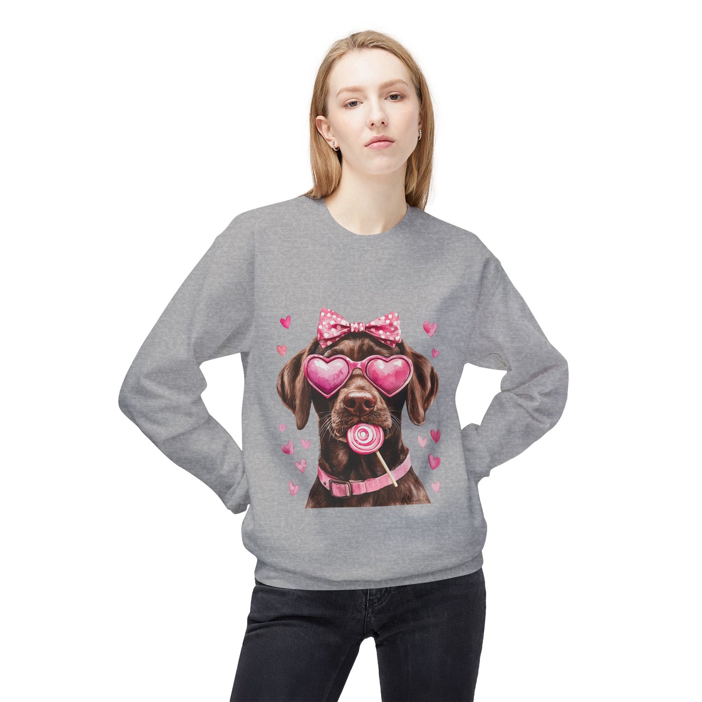 Valentines Unisex Midweight Softstyle Fleece Crewneck Sweatshirt