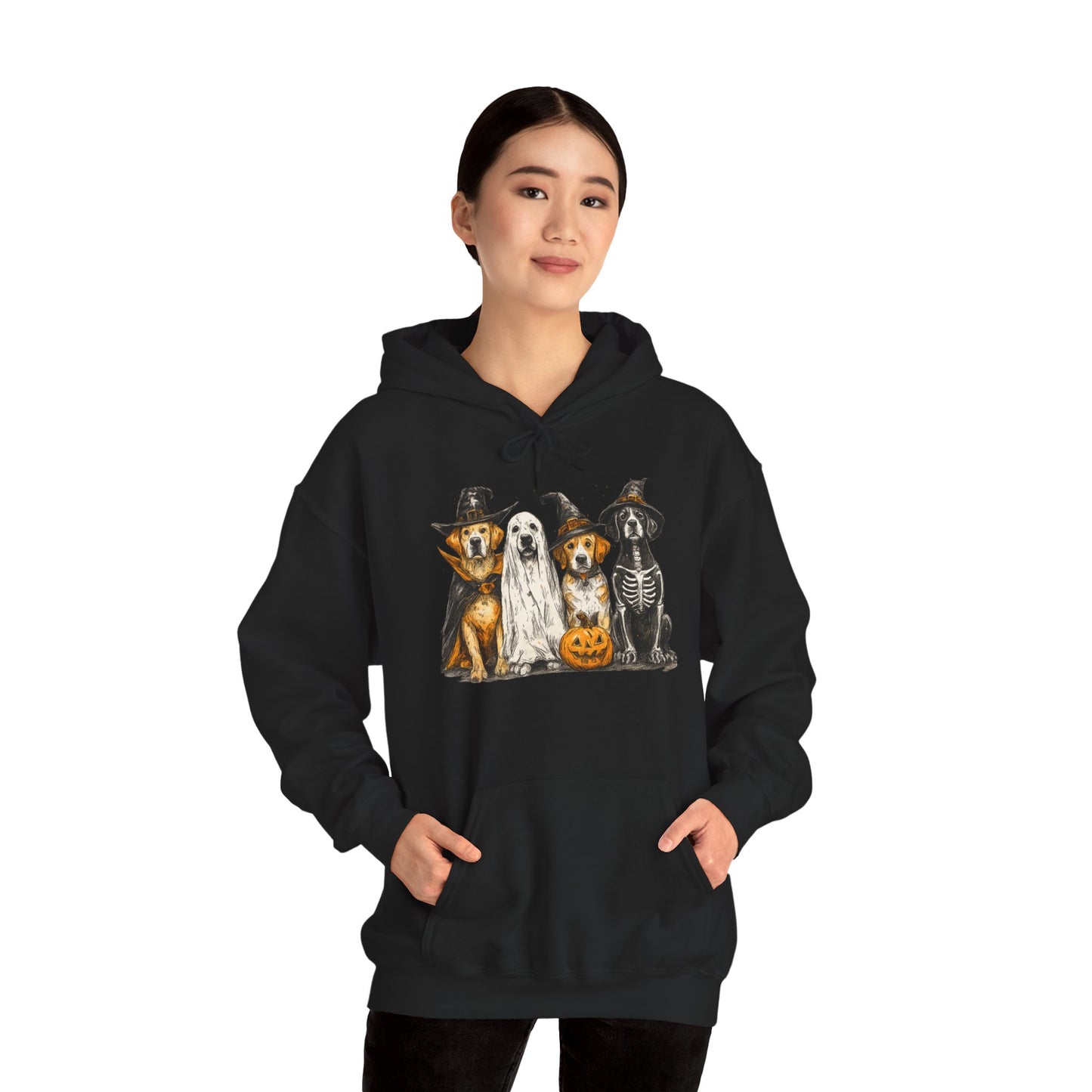 Halloween Pet Lover Hoodie, Unisex Hoodie, Cute Dog Hoodie, Cozy Halloween Apparel, Animal Lover Gift