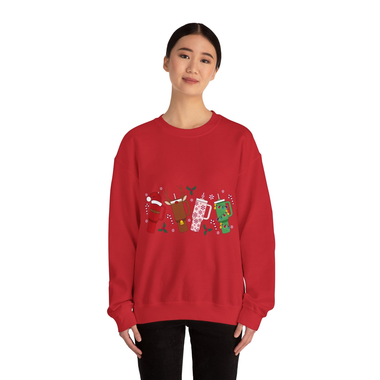 Christmas Golf Club Crewneck Sweatshirt — Festive Golfing Club Cartoon Design