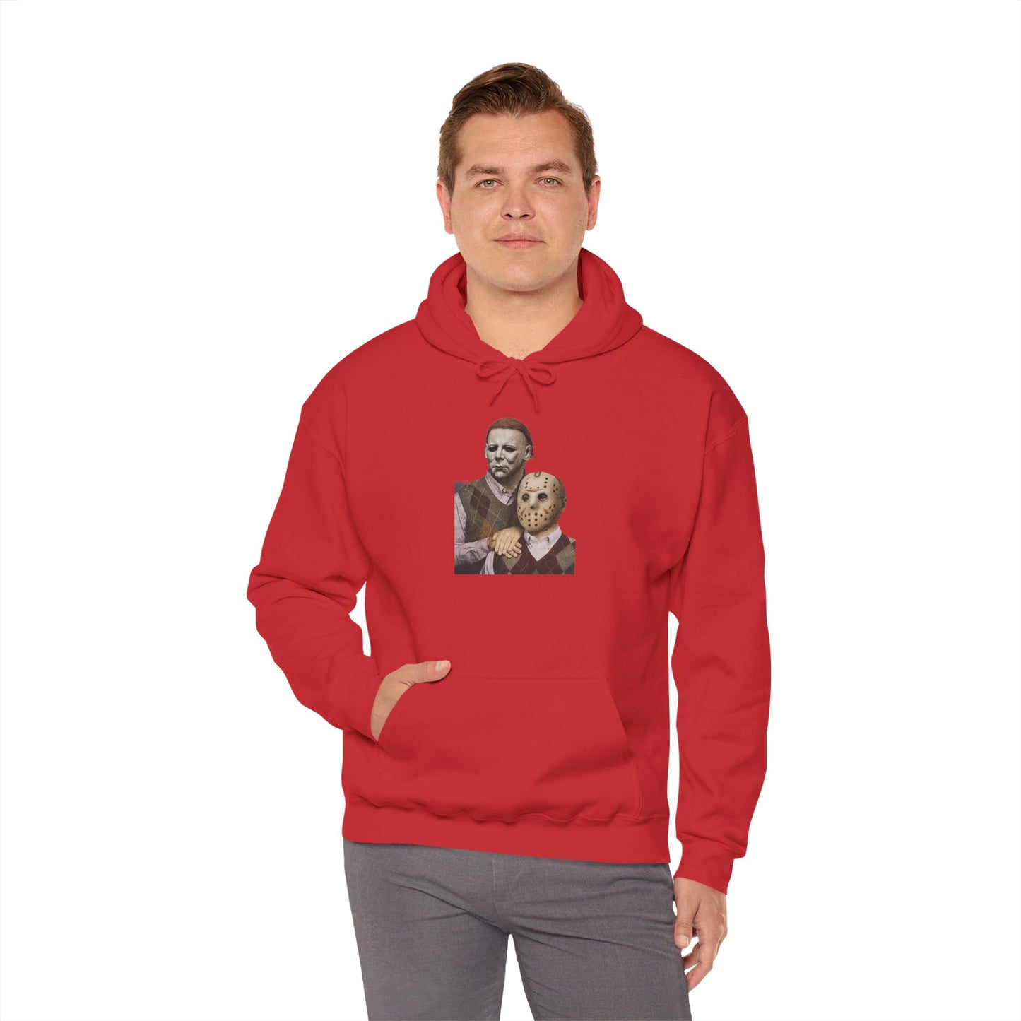 Horror Movie Duo Hoodie | Unisex Hoodie, Cozy Gift for Horror Fans, Halloween Outfit, Movie Night Apparel, Retro Aesthetic