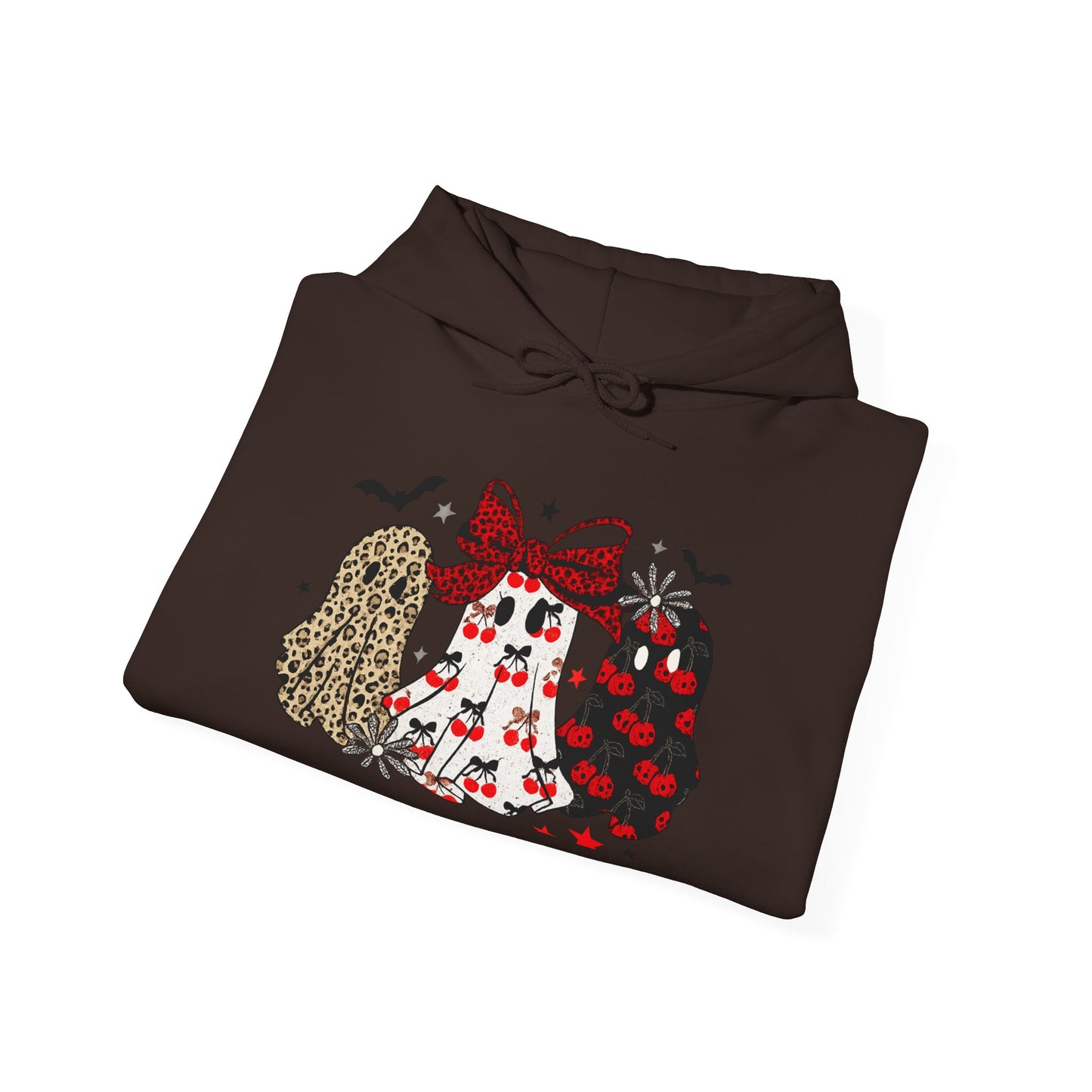 Cute Graphic Hooded Sweatshirt for Women, Cozy Casual Wear, Perfect for Halloween, Bat and Pumpkin Design, Fall Fashion