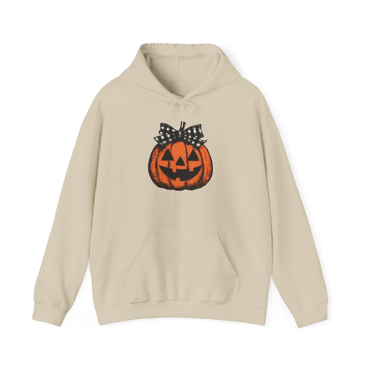 Halloween Pumpkin Hoodie with Bow, Cozy Fall Hoodie, Unisex Hoodie, Autumn Fashion, Halloween Costume, Pumpkin Spice