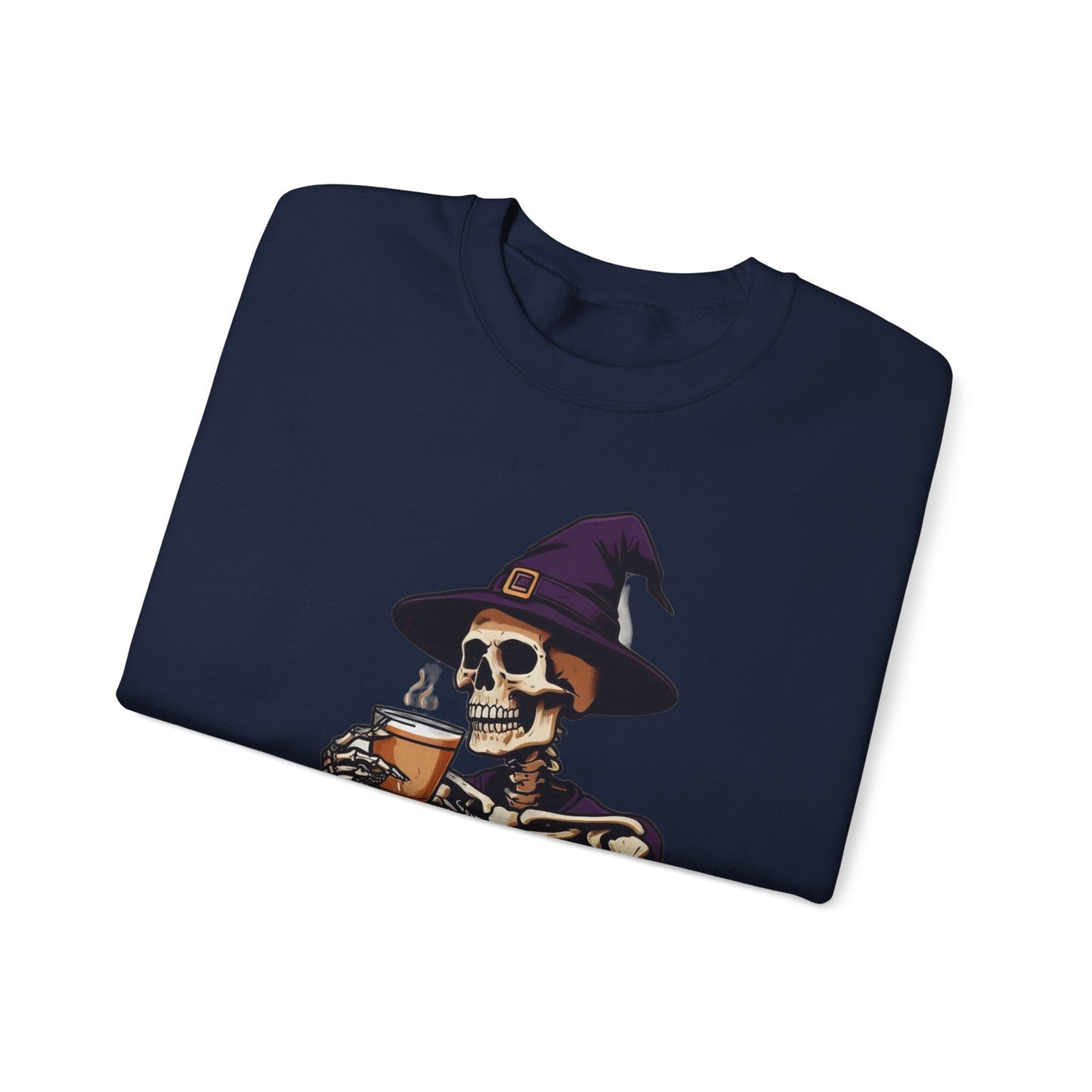 Spooky Skeleton Halloween Sweatshirt, Unisex Crewneck, Cozy Fall Fashion, Halloween Costume, Party Apparel, Ideal for Trick or Treat