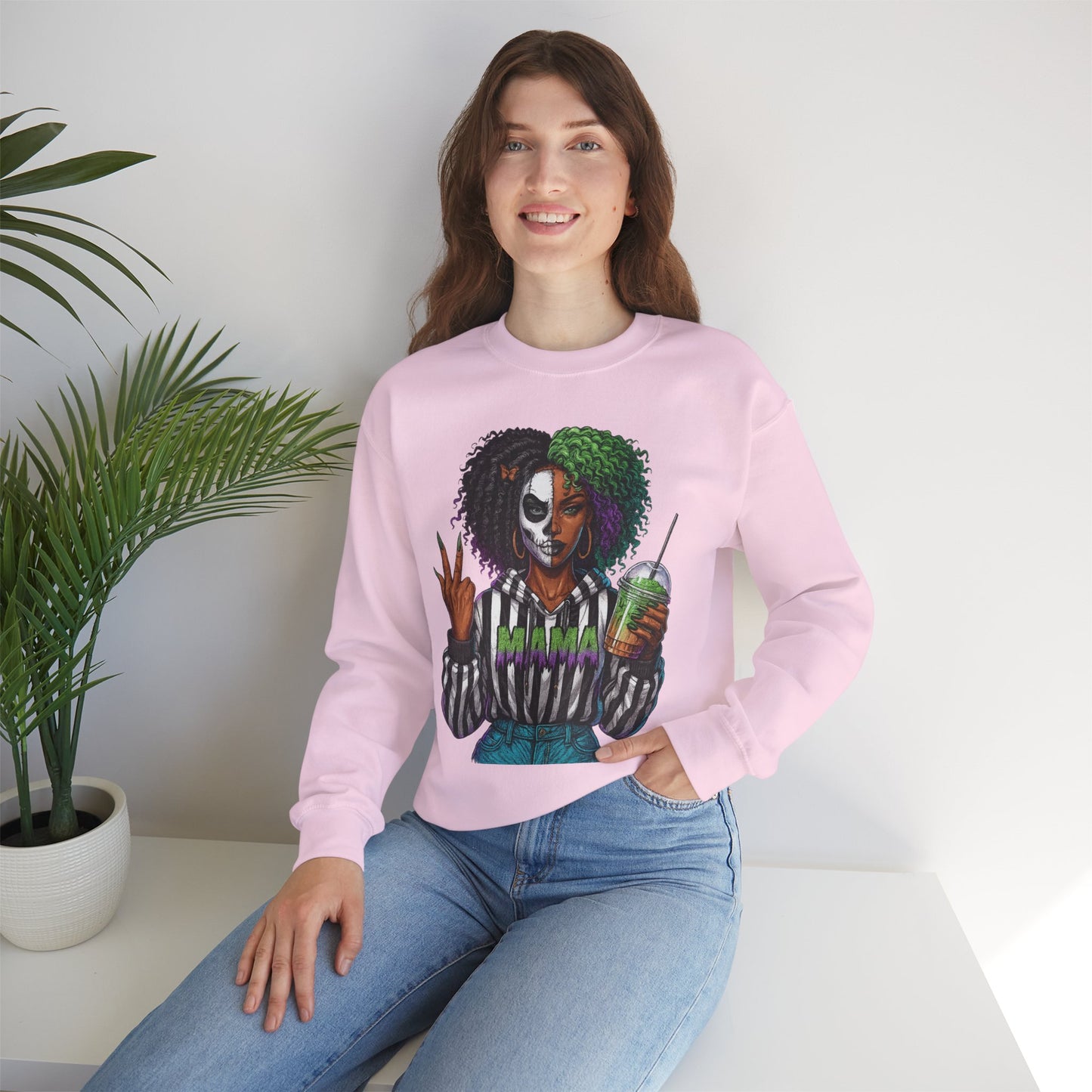 Vibrant Graphic Sweatshirt - Perfect for Creative Souls | Comfy Crewneck | Gift for Moms, Halloween, Trendy Outfits, Streetwear, Art Lovers