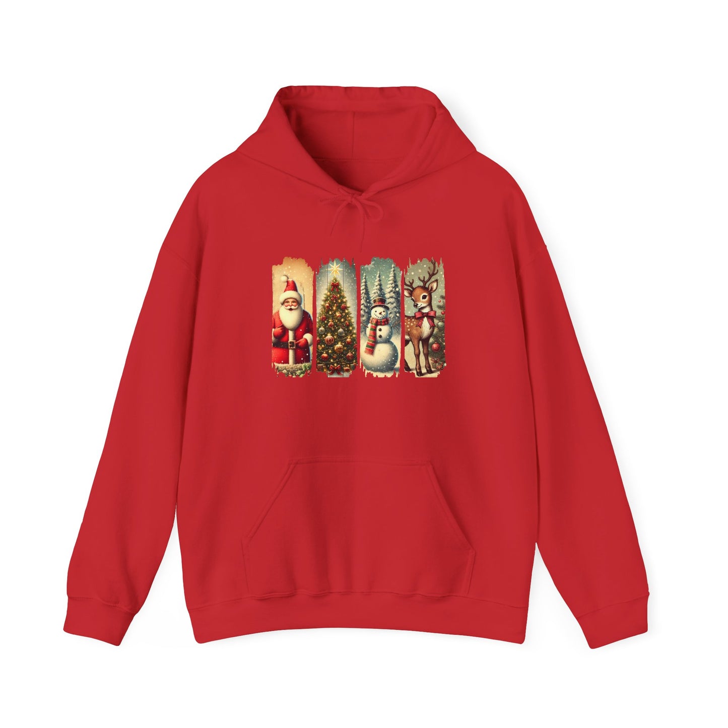 Cozy Christmas Sweatshirt with Vintage Holiday Designs, Unisex Hoodie for Winter, Christmas Gift, Holiday Wear, Festive Apparel