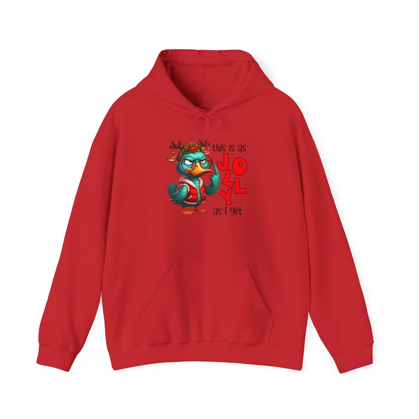Jolly Holiday Hoodie - Unisex Heavy Blend™ Hoodie, Christmas Gift, Cozy Hoodie, Funny Hoodie, Winter Apparel, Holiday Fashion