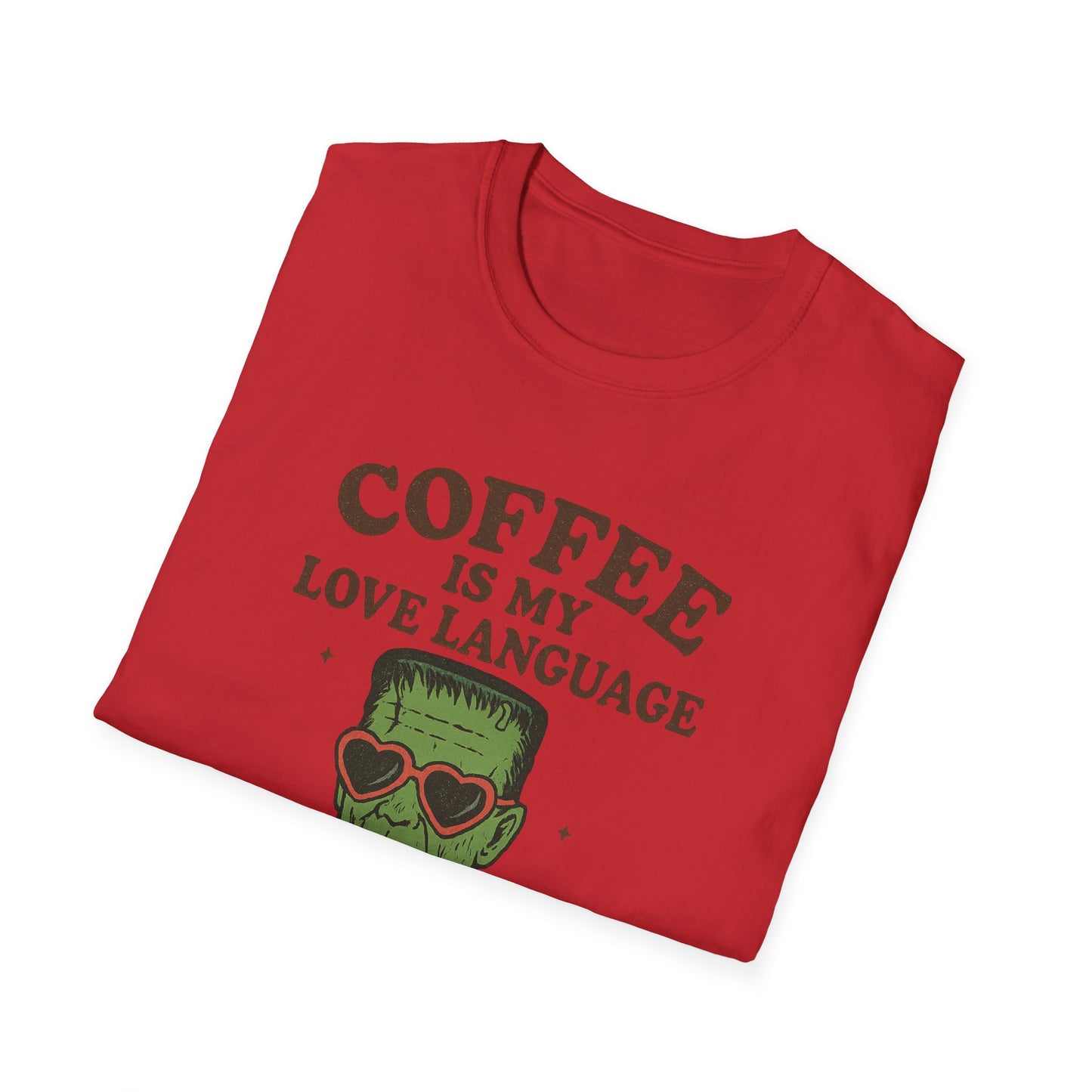Frankenstein Coffee Lover T-Shirt, Funny Gift for Coffee Lovers, Unisex Tee, Perfect for Halloween, Casual Wear, Gift for Him/Her