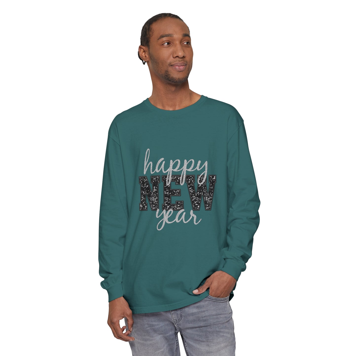 New Year Unisex Garment-dyed Long Sleeve T-Shirt
