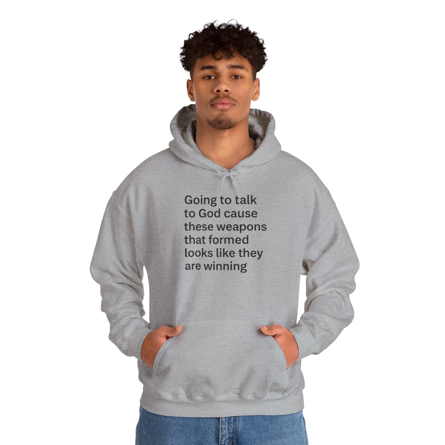 Faith-Inspired Hooded Sweatshirt - Inspirational Gift for Believers, Cozy Casual Wear, Winter Apparel, Church Events, Thoughtful Gifts