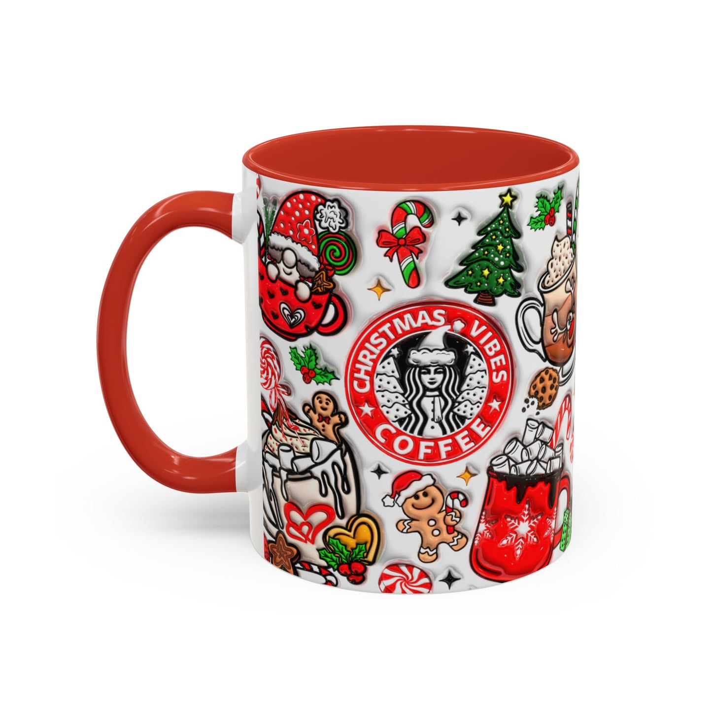 Christmas Accent Coffee Mug (11, 15oz)