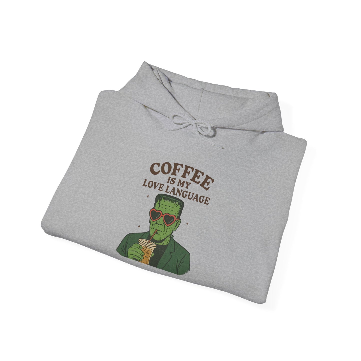 Coffee Is My Love Language Hoodie, Cozy Sweatshirt for Coffee Lovers, Gift for Him or Her, Warm Casual Wear, Perfect for Fall