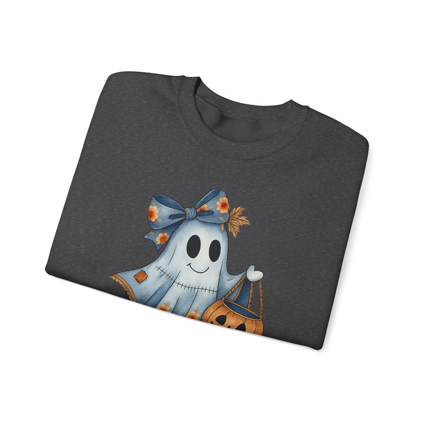Cute Ghost Halloween Sweatshirt, Unisex Crewneck, Cozy Fall Apparel, Spooky Season Gift, Trick or Treat, Halloween Celebration