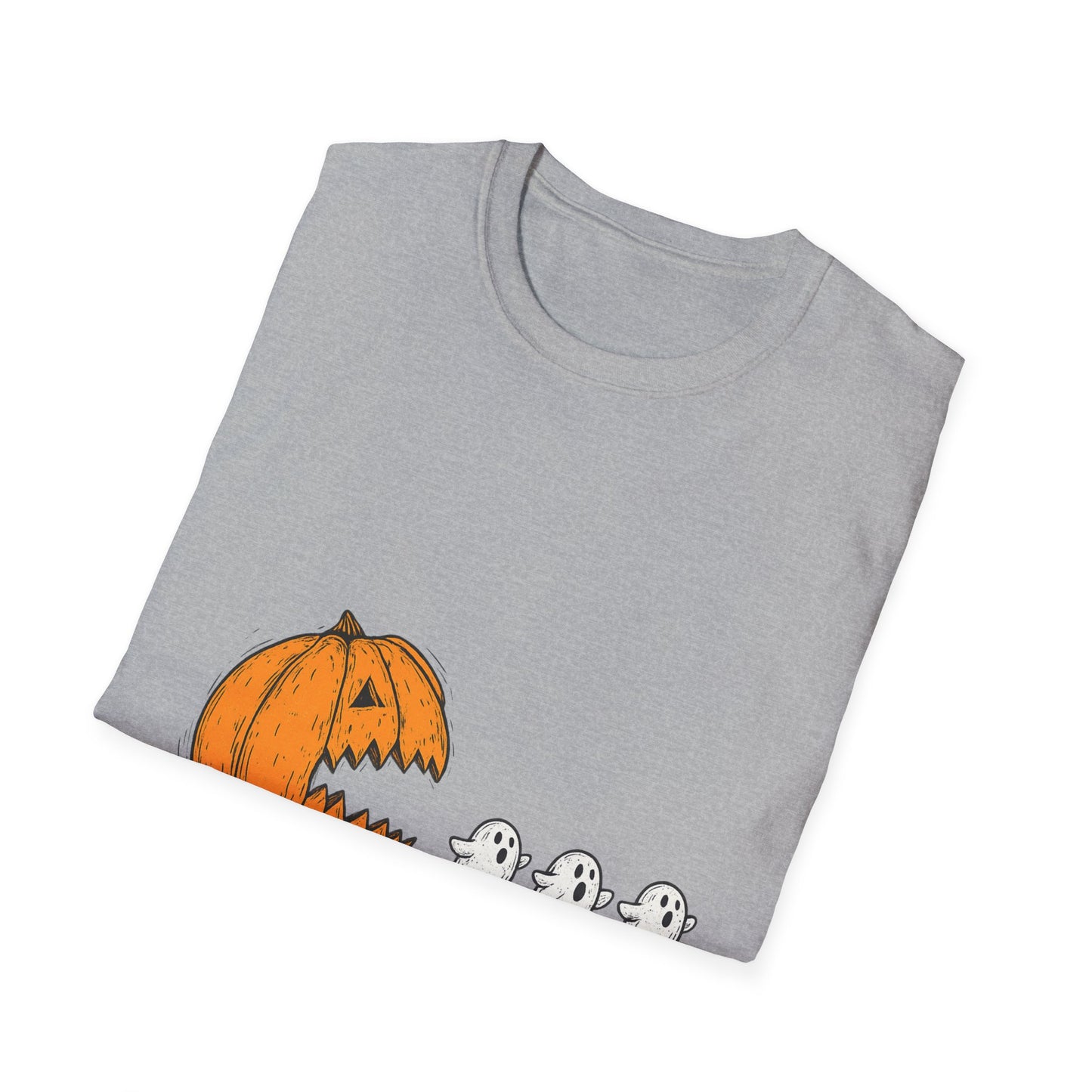 Halloween Ghost Pumpkin T-Shirt, Unisex Tee, Cute Halloween Shirt, Trick or Treat Apparel, Spooky Season Outfit