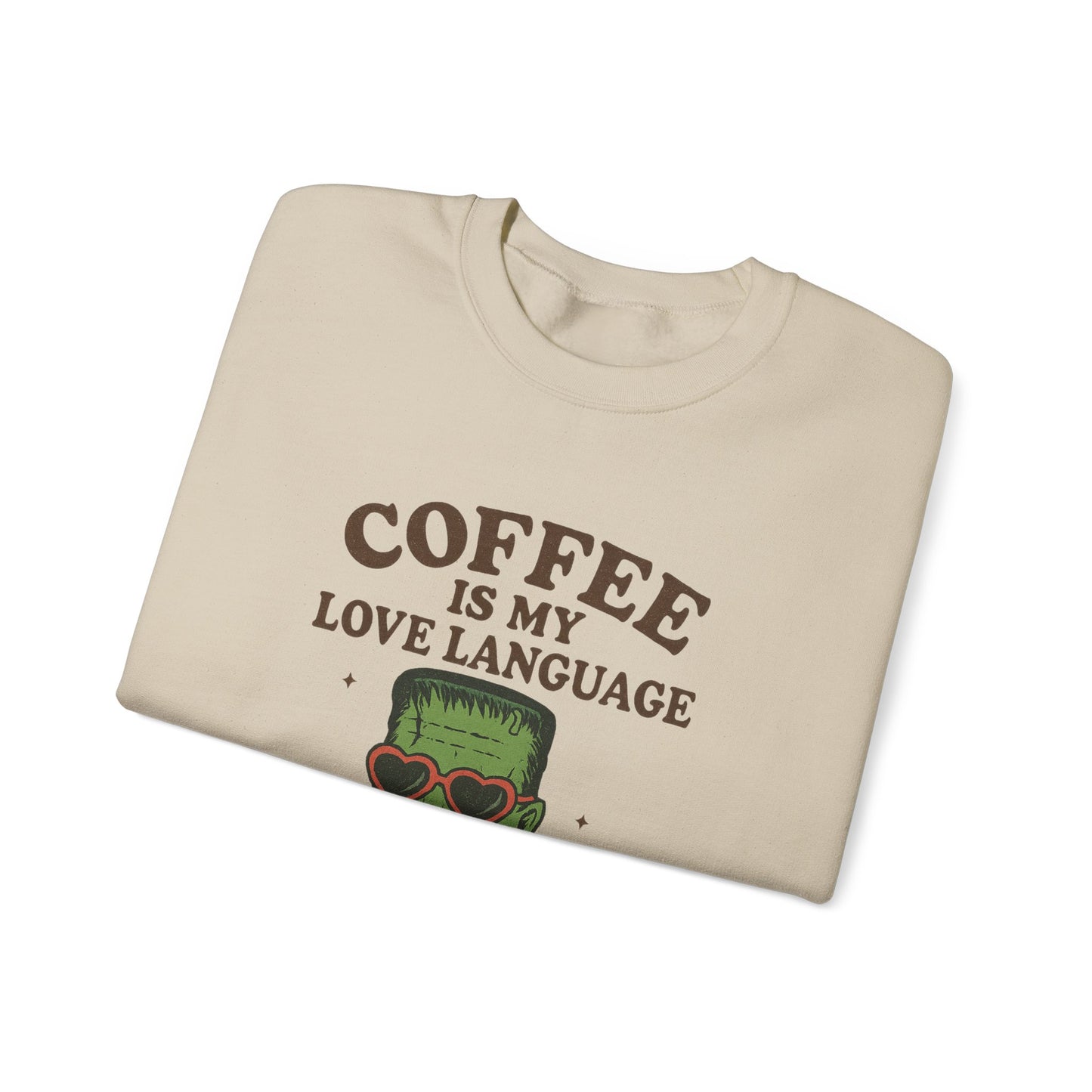 Coffee Lover's Unisex Crewneck Sweatshirt, Gift for Coffee Enthusiasts, Funny Sweatshirt, Halloween Apparel, Cozy Casual Wear