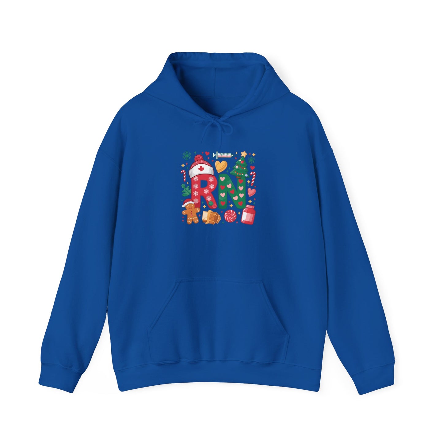 Festive Cozy Hooded Sweatshirt, Holiday Sweatshirt, Christmas Gift, Unisex Hoodie, Seasonal Wear, RN Design