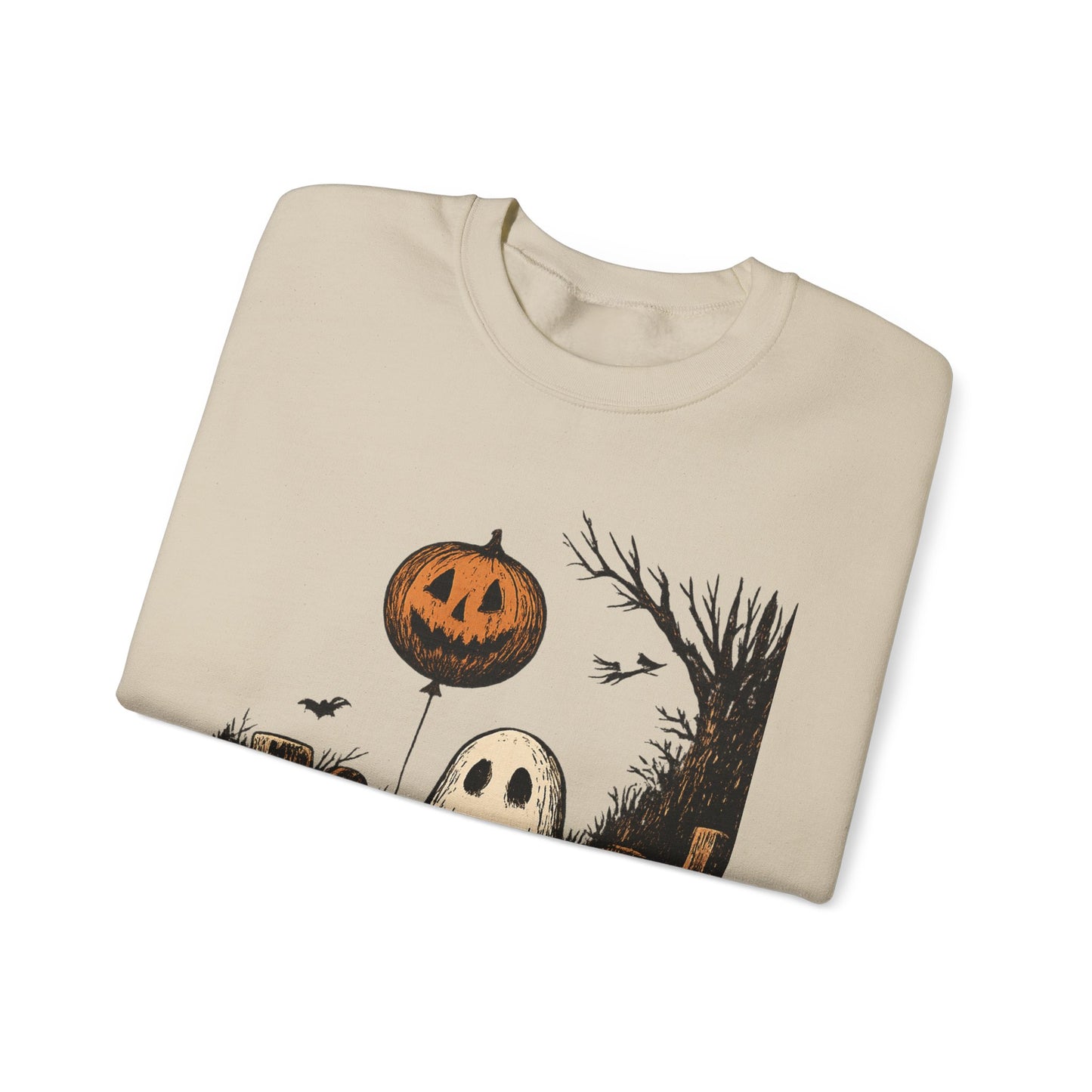 Halloween Ghost Crewneck Sweatshirt - Fall Fashion, Cozy Sweater, Spooky Style, Halloween Decor, Unique Gift