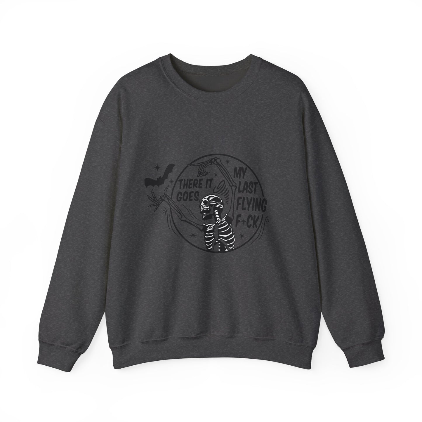 Sassy Skeleton Graphic Sweatshirt, Funny Crewneck, Unisex Humor Apparel, Perfect for Halloween, Unique Gift for Friends, Casual Wear