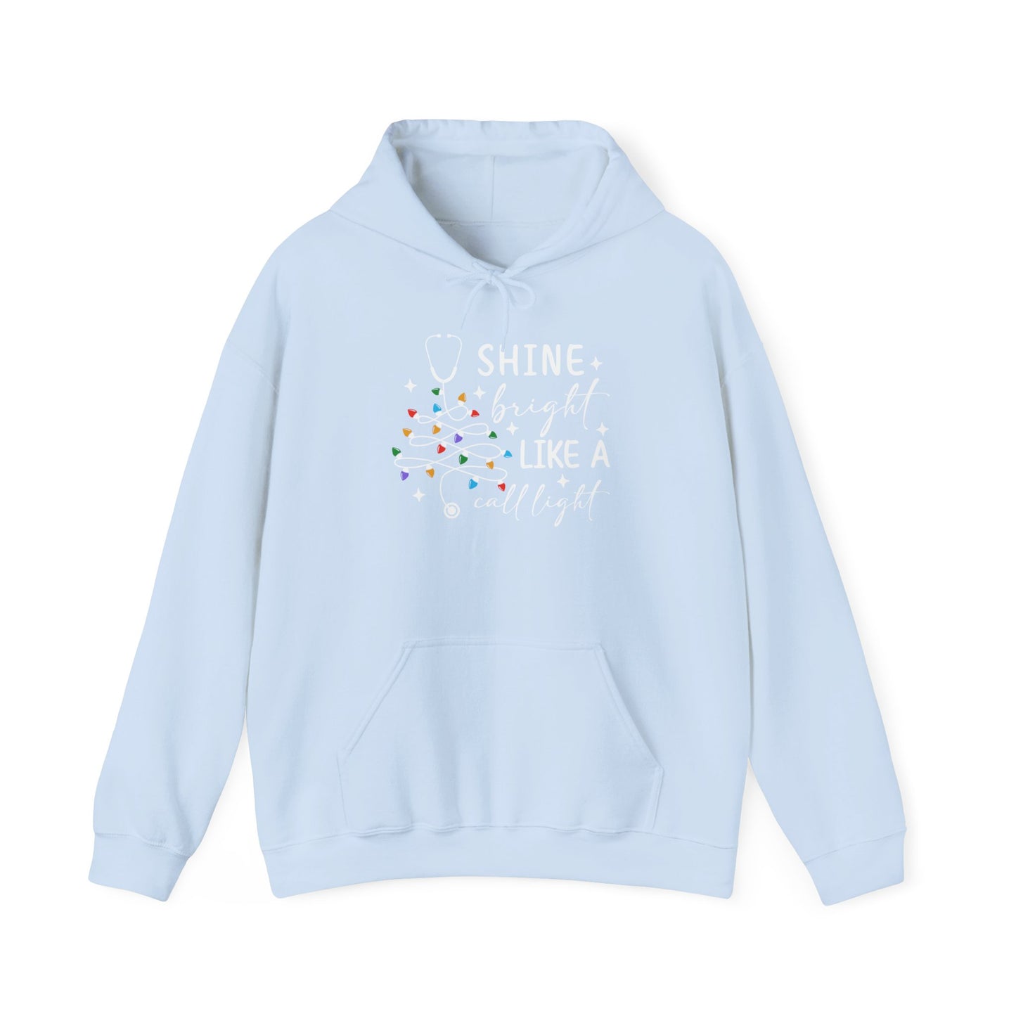 Christmas Light Hoodie, Cozy Holiday Hoodie, Winter Gift, Unisex Pullover for Festive Celebrations, Shine Bright Like a Christmas Bulb
