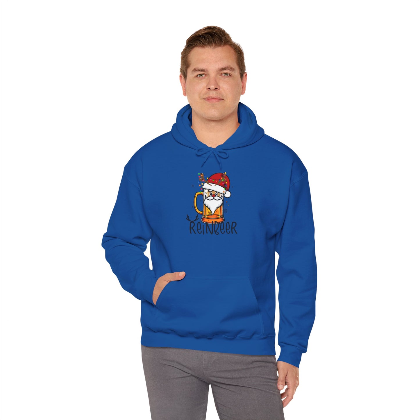 Festive Reindeer Hoodie, Christmas Hoodie, Cozy Holiday Gift, Ugly Hoodie Party, Winter Vibes Apparel