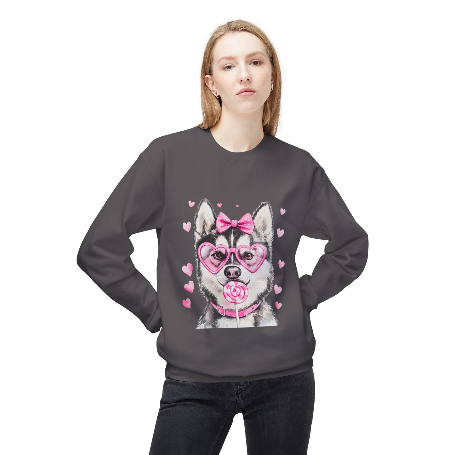 Valentines Unisex Midweight Soft style Fleece Crewneck Sweatshirt