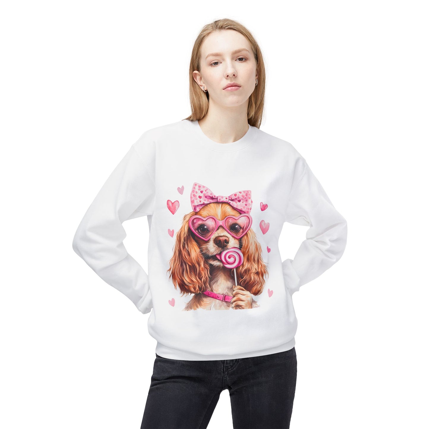 Valentines Unisex Midweight Softstyle Fleece Crewneck Sweatshirt