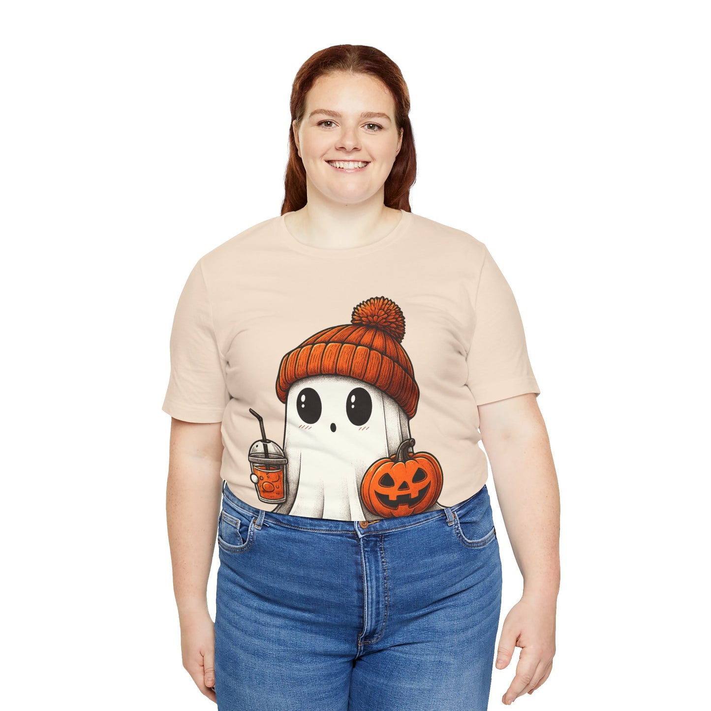 Halloween Ghost Unisex Tee, Spooky Shirt, Fall Fashion, Cute Ghost Shirt, Halloween Costume, Trick or Treat T-Shirt