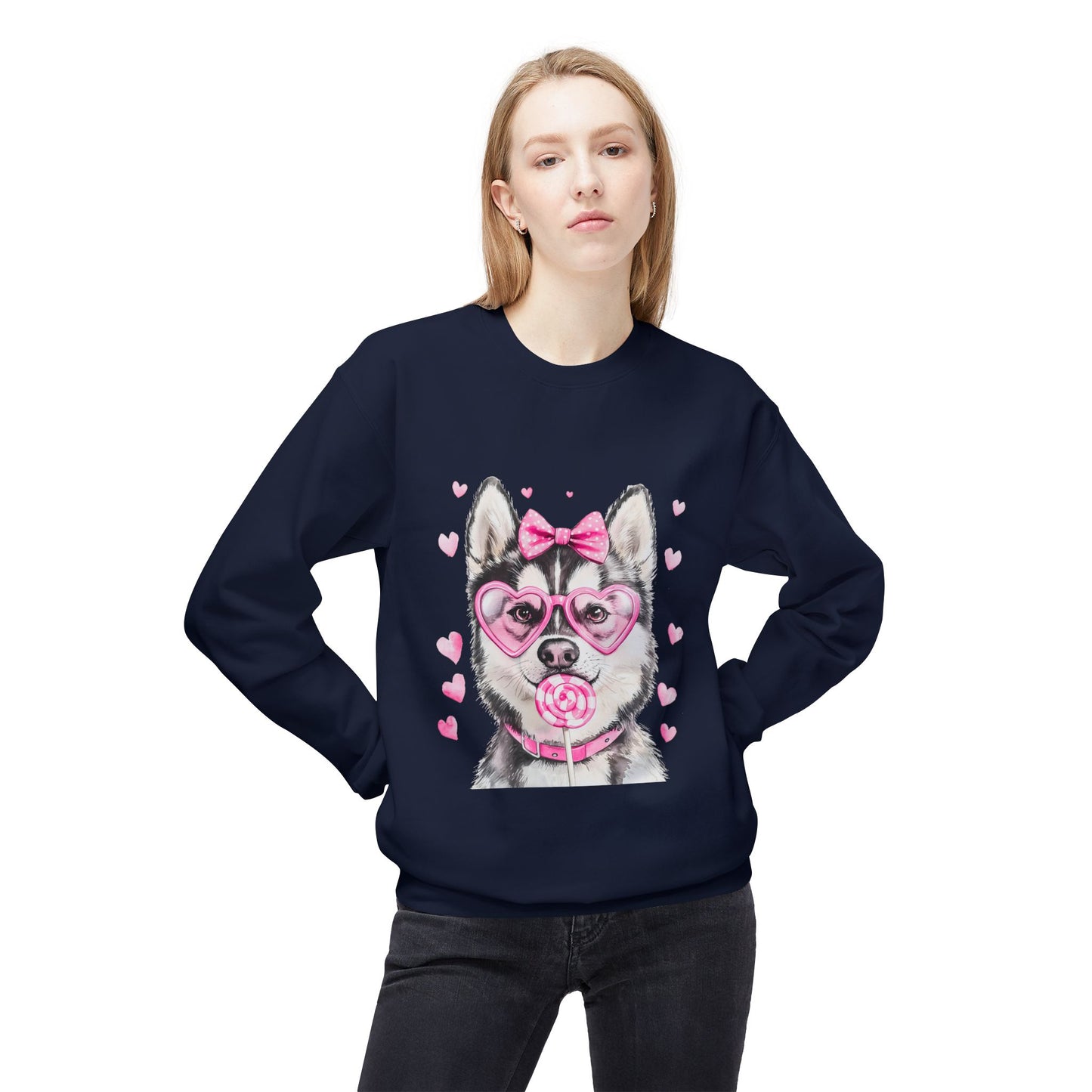 Valentines Unisex Midweight Soft style Fleece Crewneck Sweatshirt