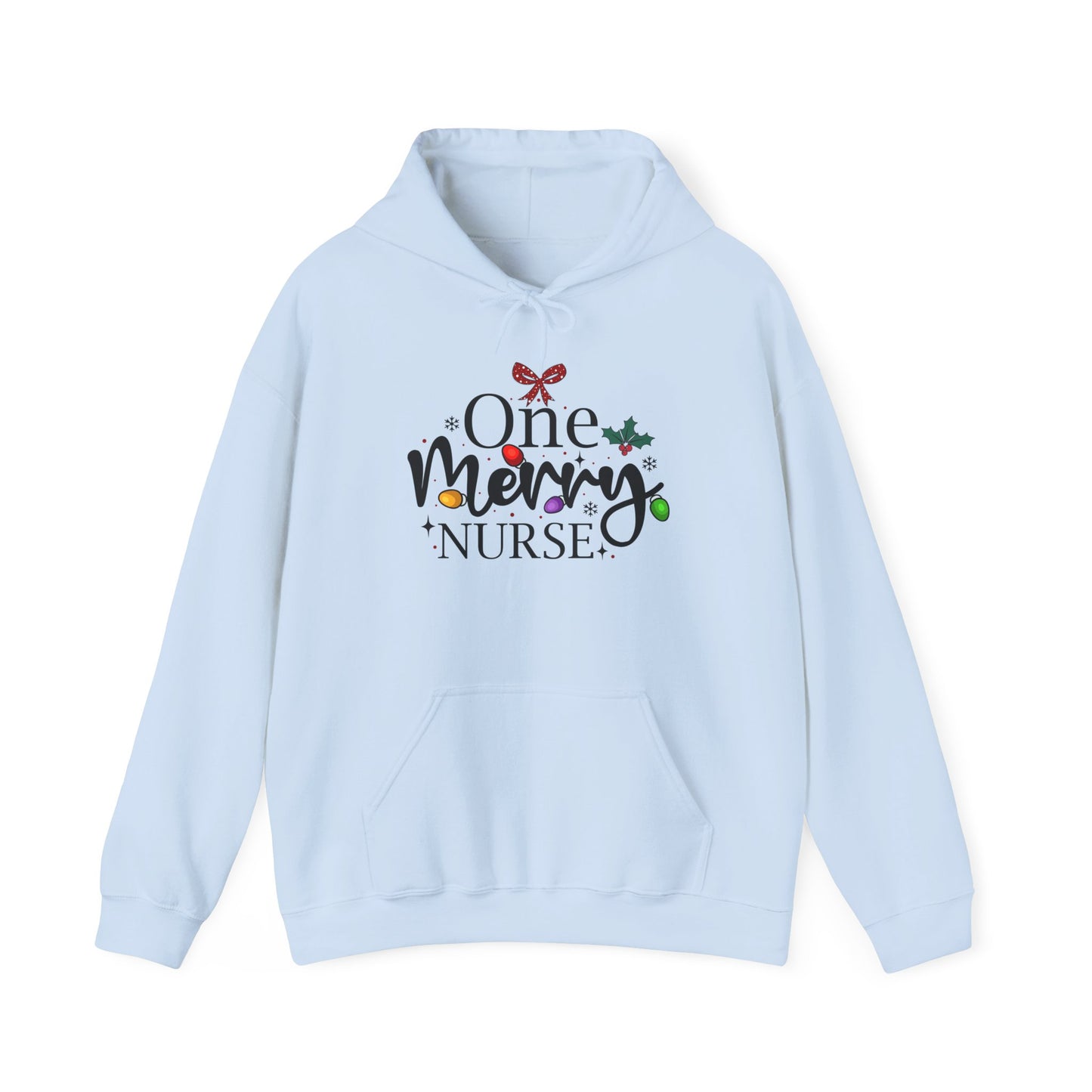 Unisex Nurse Holiday Hoodie - One Merry Nurse Hoodie, Christmas Gift, Cozy Layer, Medical Professional Apparel, Fun Nurse Humor