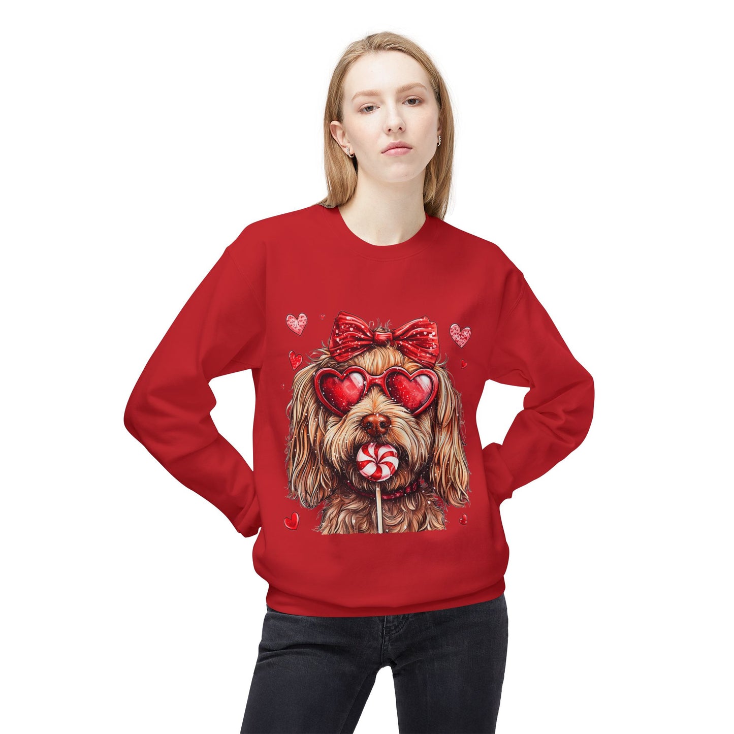Valentines Unisex Midweight Softstyle Fleece Crewneck Sweatshirt