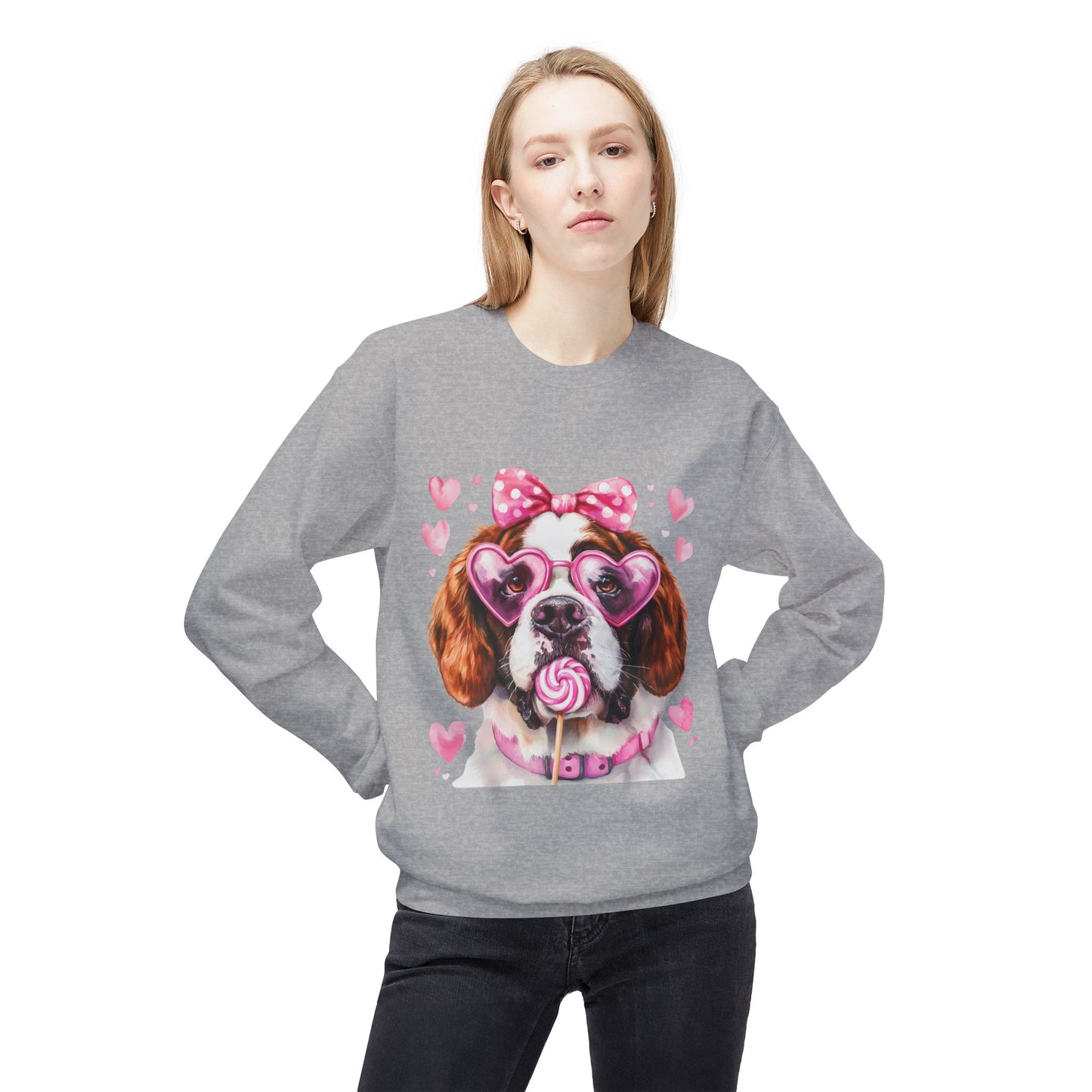 Valentines Unisex Midweight Softstyle Fleece Crewneck Sweatshirt