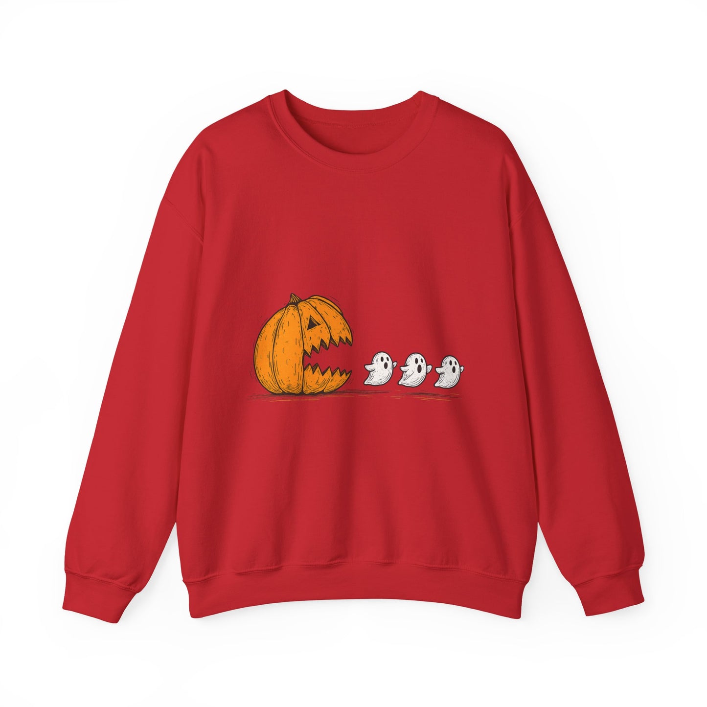 Spooky Pumpkin Ghosts Sweatshirt | Cozy Halloween Crewneck, Fall Fashion, Unisex Gift, Harvest Party Wear, Cute Autumn Outfit