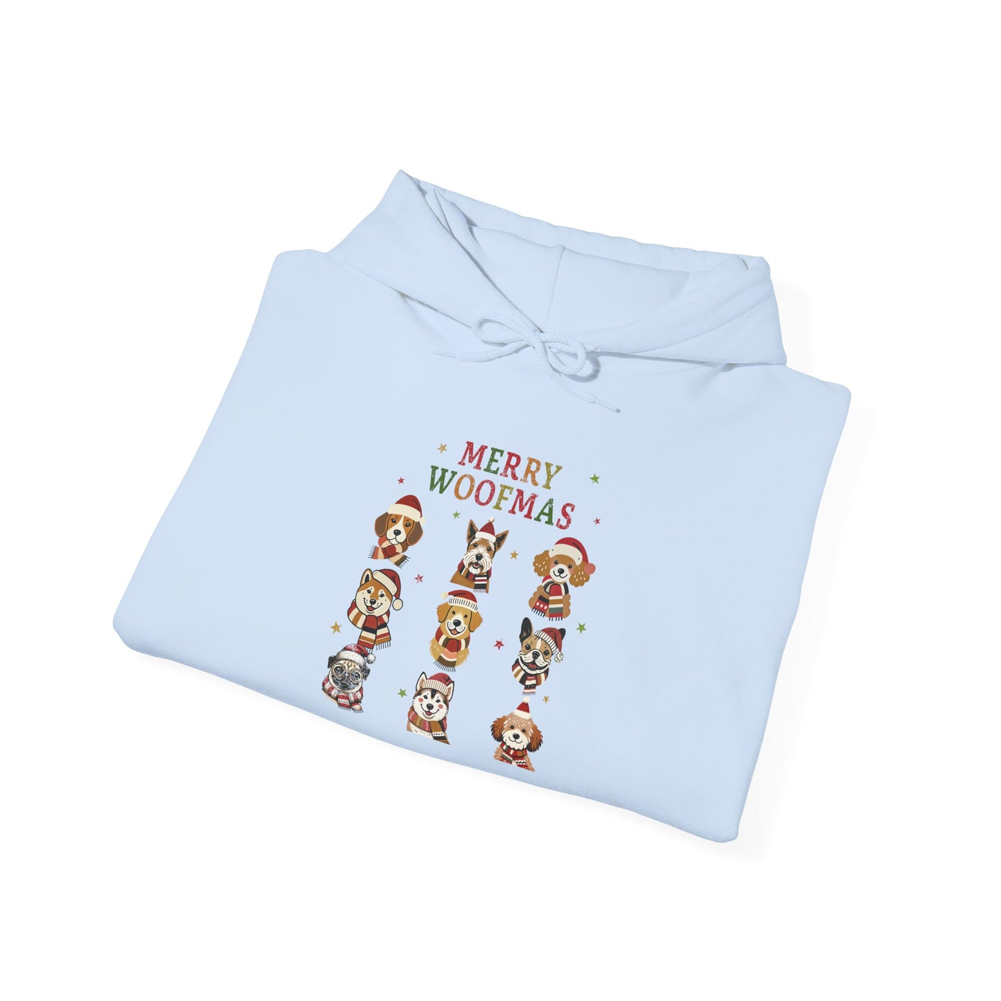 Merry Woofmas Hoodie, Cozy Dog Lover Hoodie, Gift for Pet Owners, Cute Holiday Apparel, Festive Furry Friends Clothing