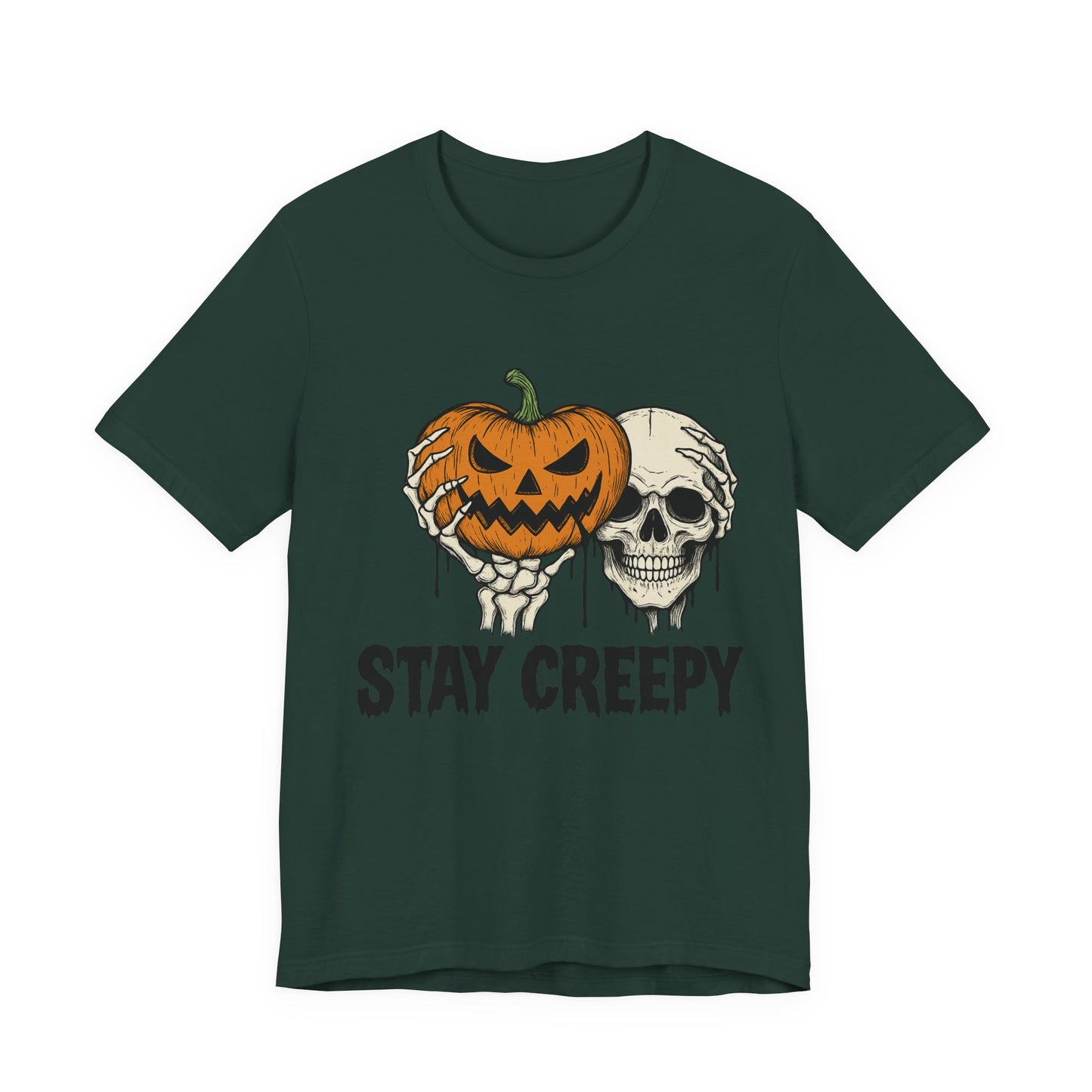 Halloween Graphic Tee - Stay Creepy Unisex Shirt, Fall Fashion, Spooky Halloween Apparel, Casual Wear, Gift for Halloween Lovers