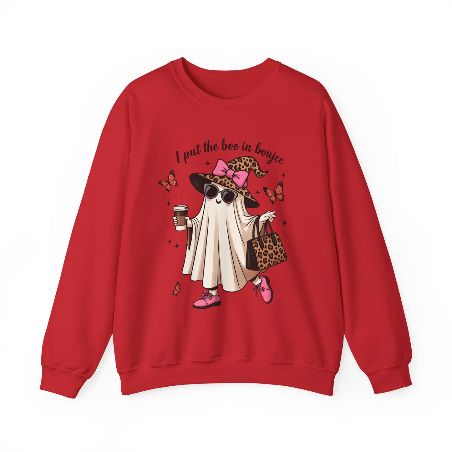 Chic Ghost Crewneck Sweatshirt | Halloween Cozy Apparel, Casual Outfit, Trendy Gift, Fall Fashion