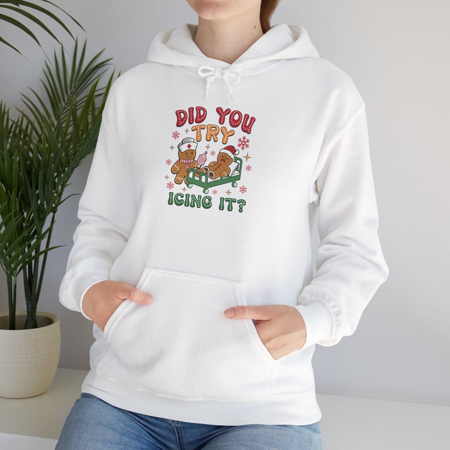 Funny Holiday Sweatshirt, Unisex Hoodie, Christmas Gift, Cozy Winter Apparel, Cute Sweatshirt for Friends, Comfortable Lounge Wear