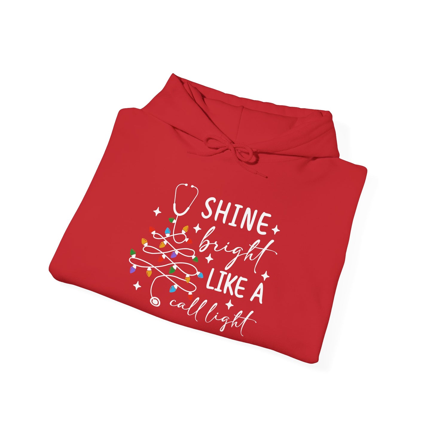 Christmas Light Hoodie, Cozy Holiday Hoodie, Winter Gift, Unisex Pullover for Festive Celebrations, Shine Bright Like a Christmas Bulb