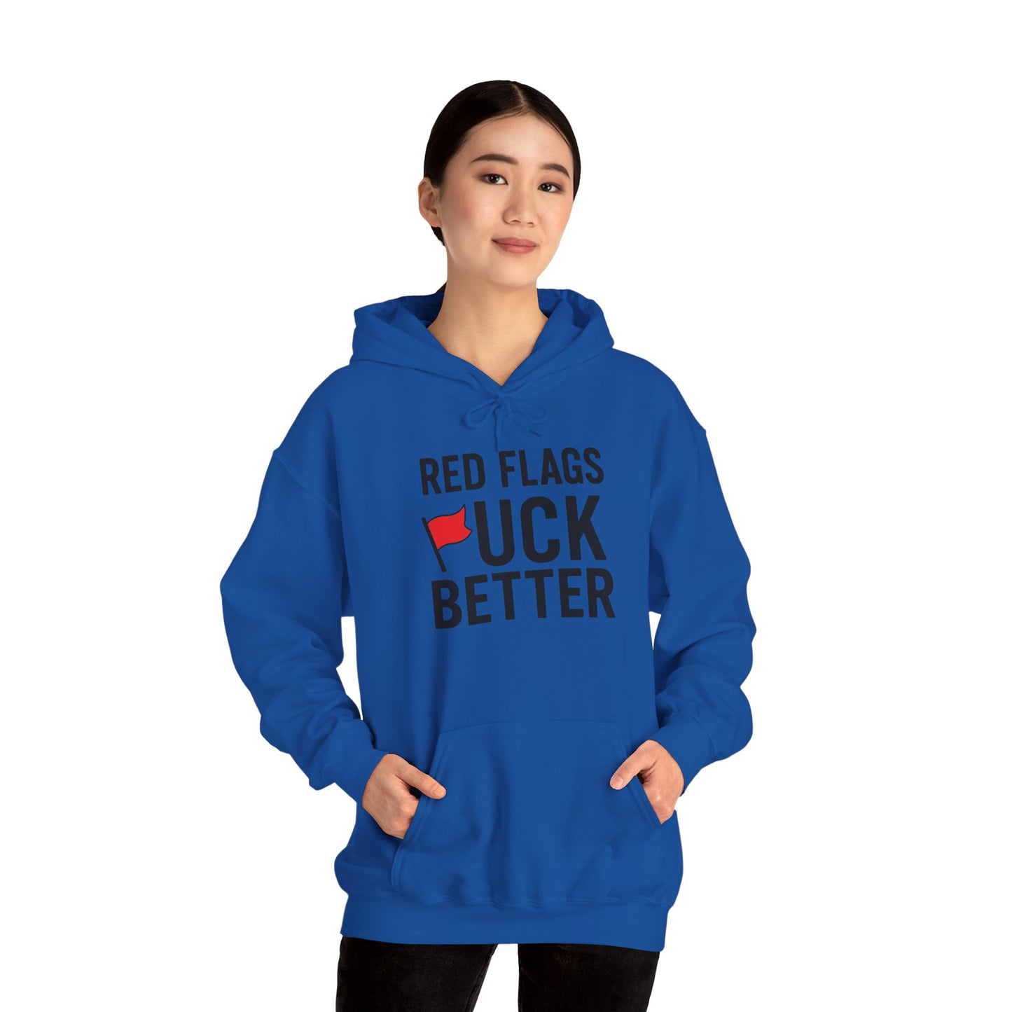 Red Flags Hoodie - Unisex Heavy Blend Hoodie for Casual Wear, Gift for Friends, Streetwear Style, Funny Hoodie, Soft and Cozy