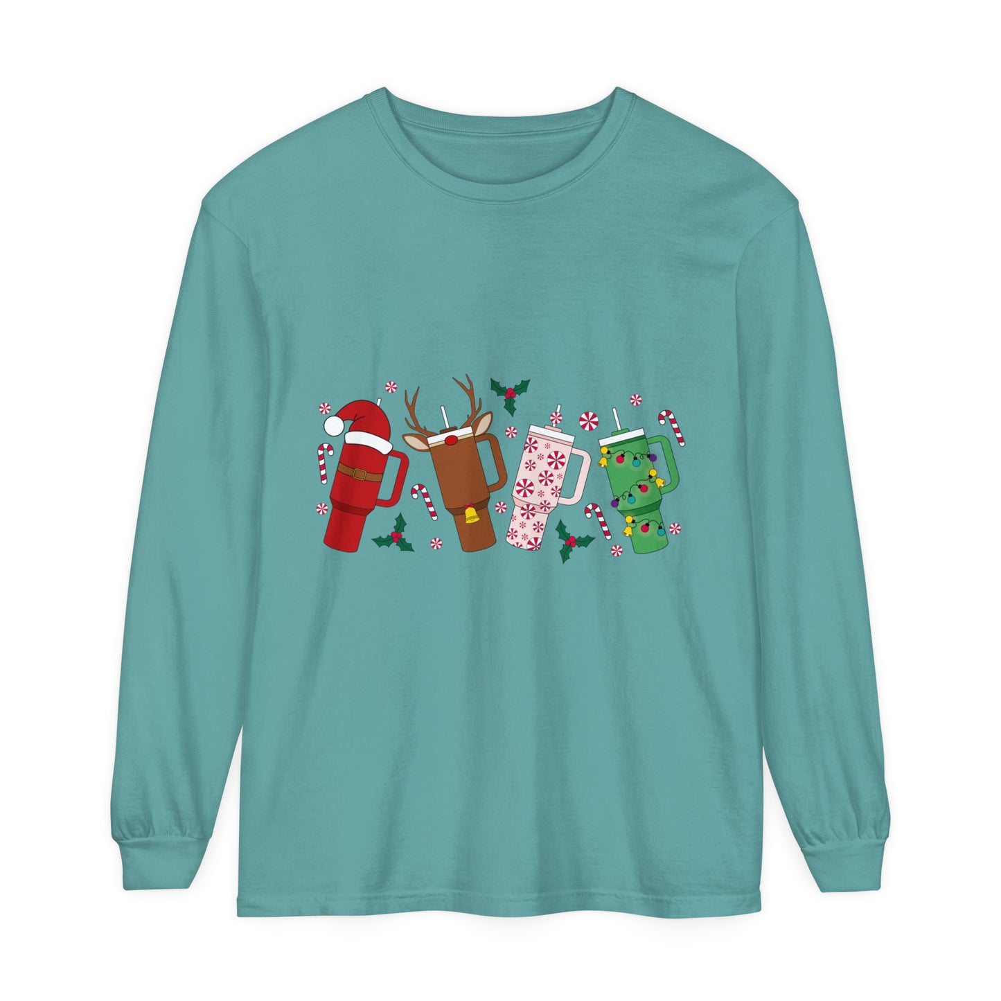 Christmas Unisex Garment-dyed Long Sleeve T-Shirt