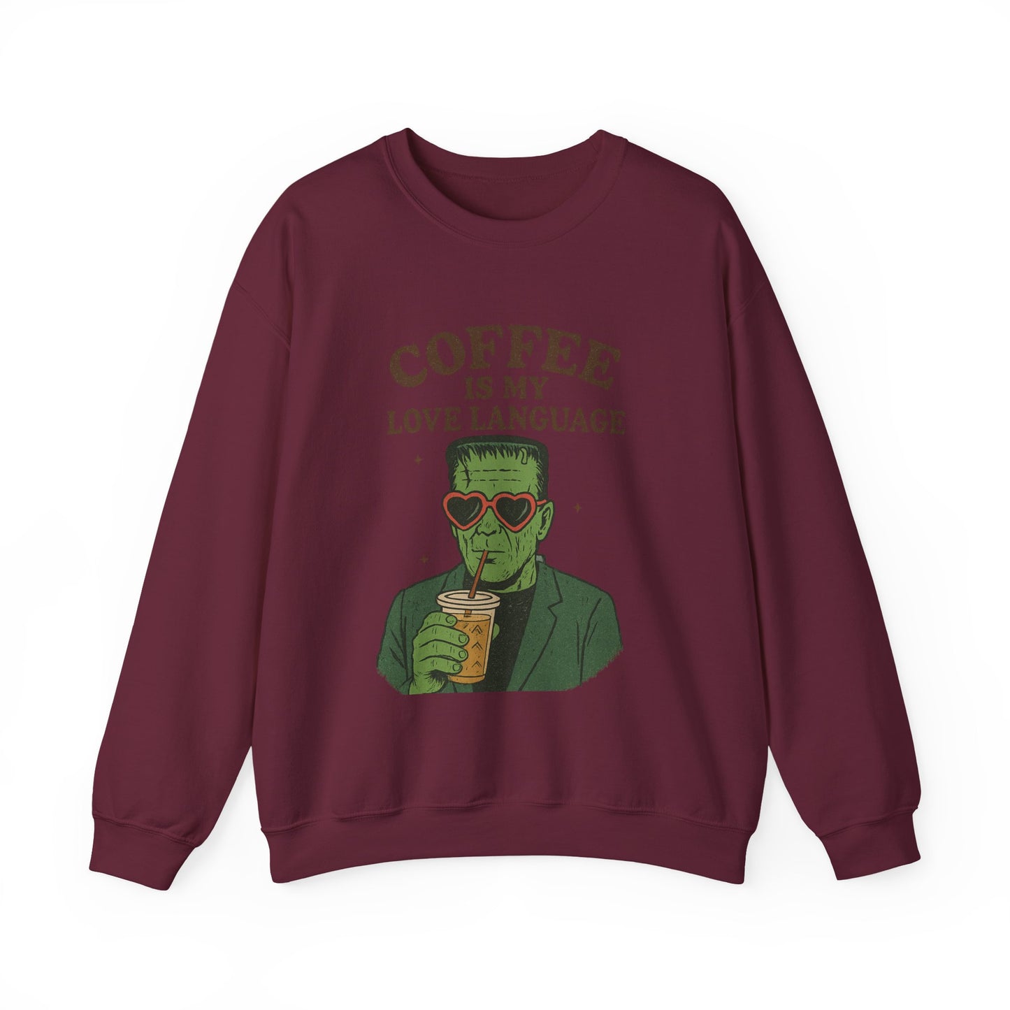 Coffee Lover's Unisex Crewneck Sweatshirt, Gift for Coffee Enthusiasts, Funny Sweatshirt, Halloween Apparel, Cozy Casual Wear