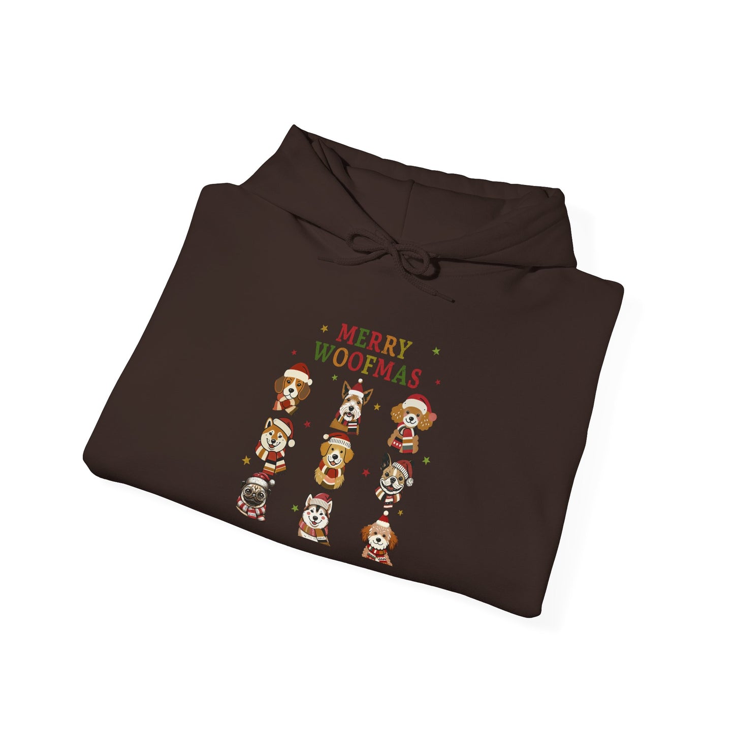 Merry Woofmas Hoodie, Cozy Dog Lover Hoodie, Gift for Pet Owners, Cute Holiday Apparel, Festive Furry Friends Clothing
