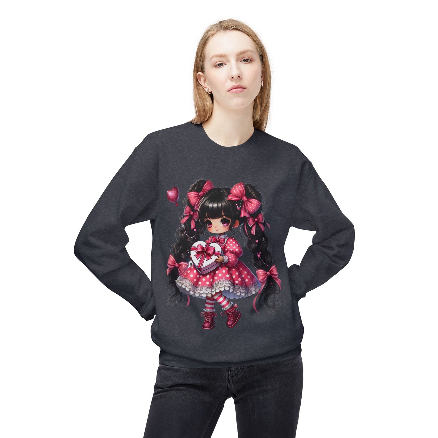 Valentines Unisex Midweight Softstyle Fleece Crewneck Sweatshirt