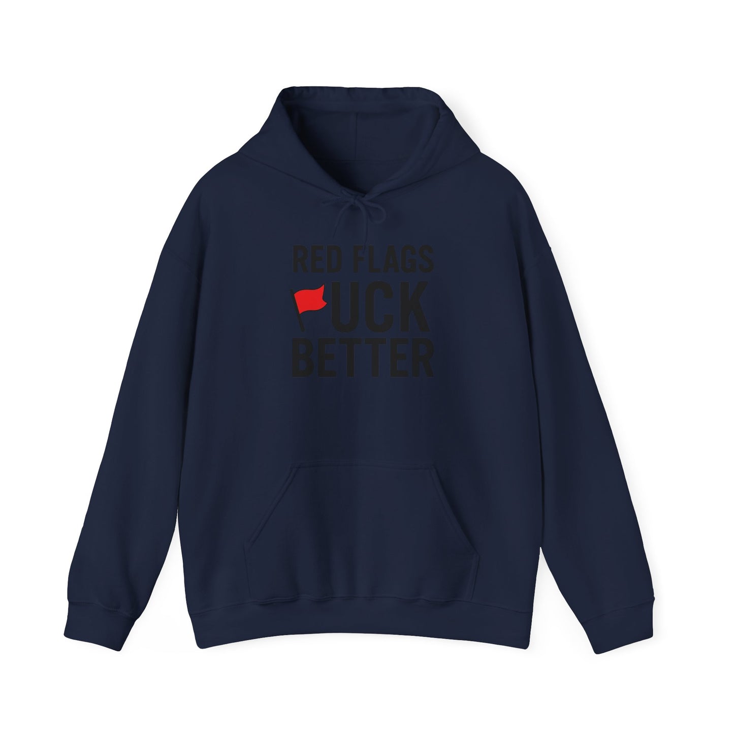 Red Flags Hoodie - Unisex Heavy Blend Hoodie for Casual Wear, Gift for Friends, Streetwear Style, Funny Hoodie, Soft and Cozy