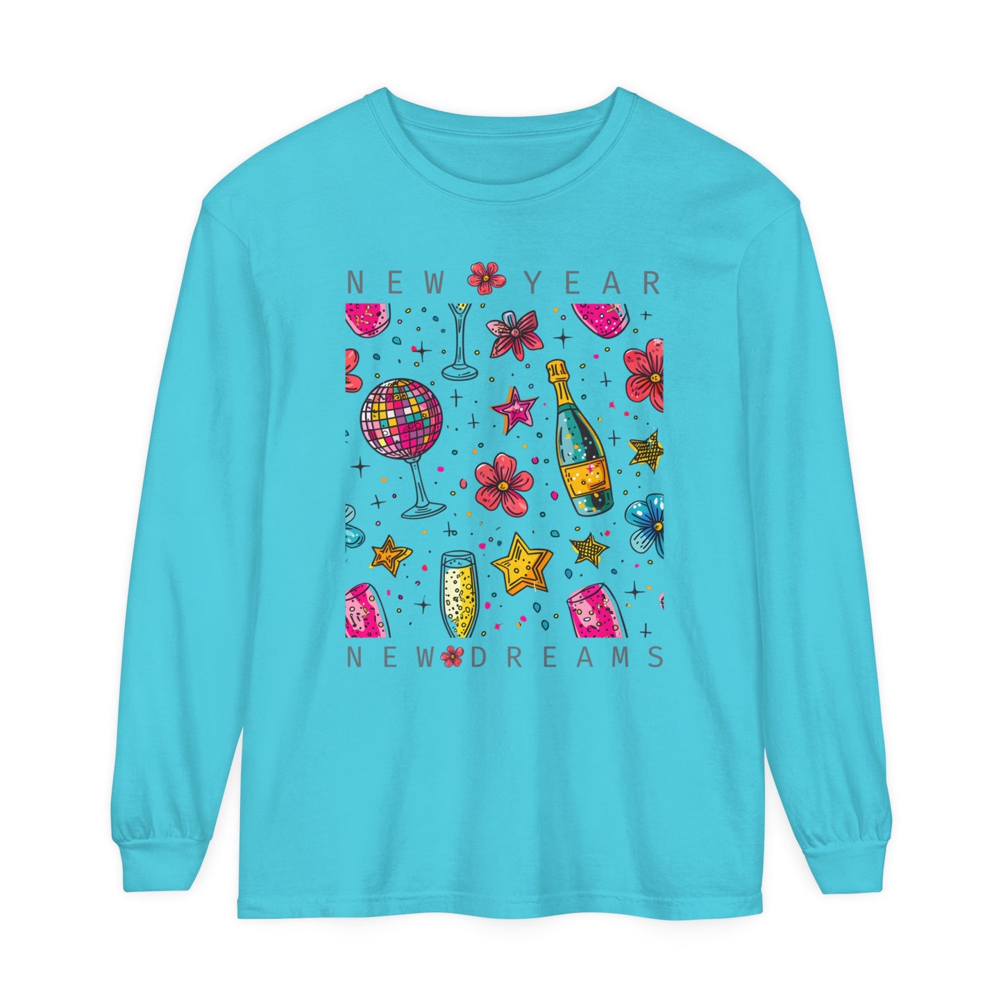 New Year Unisex Garment-dyed Long Sleeve T-Shirt