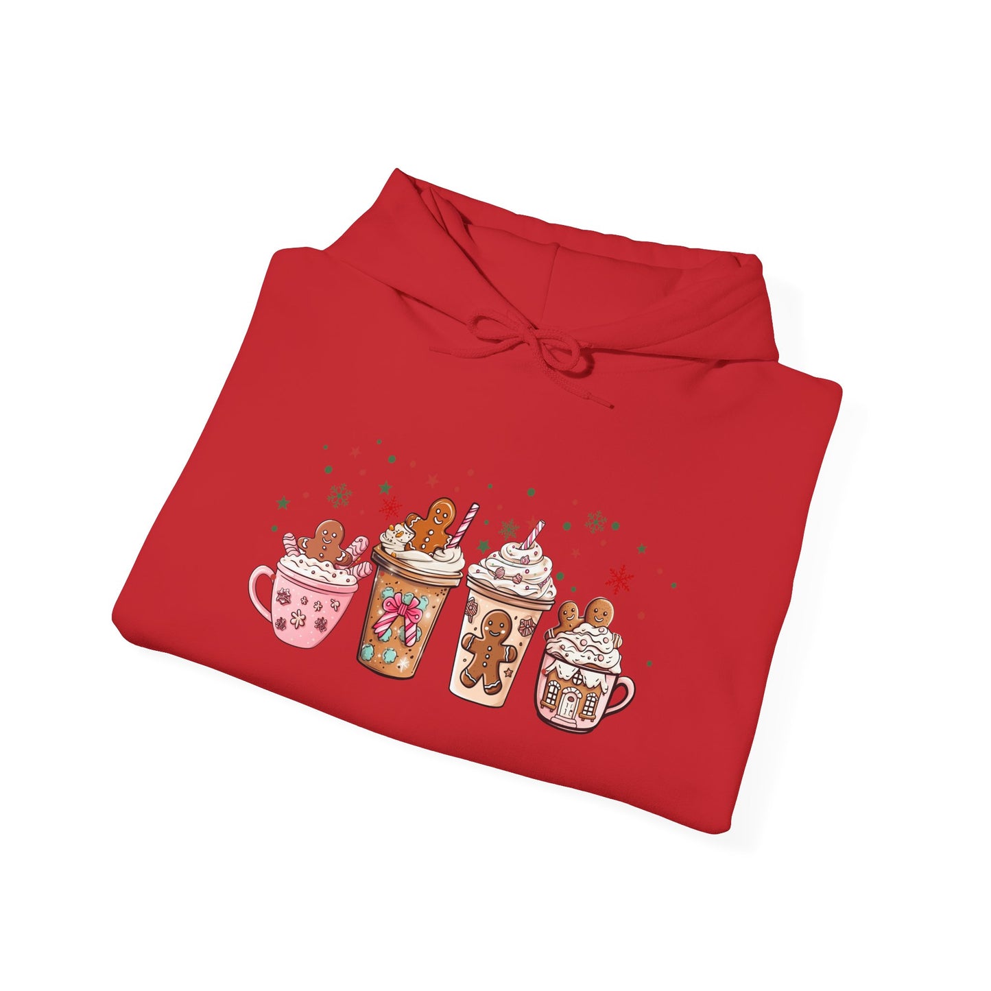 Gingerbread Coffee Holiday Hoodie - Cozy Xmas Sweatshirt, Cute Winter Gift, Christmas Apparel, Festive Layering Pullover